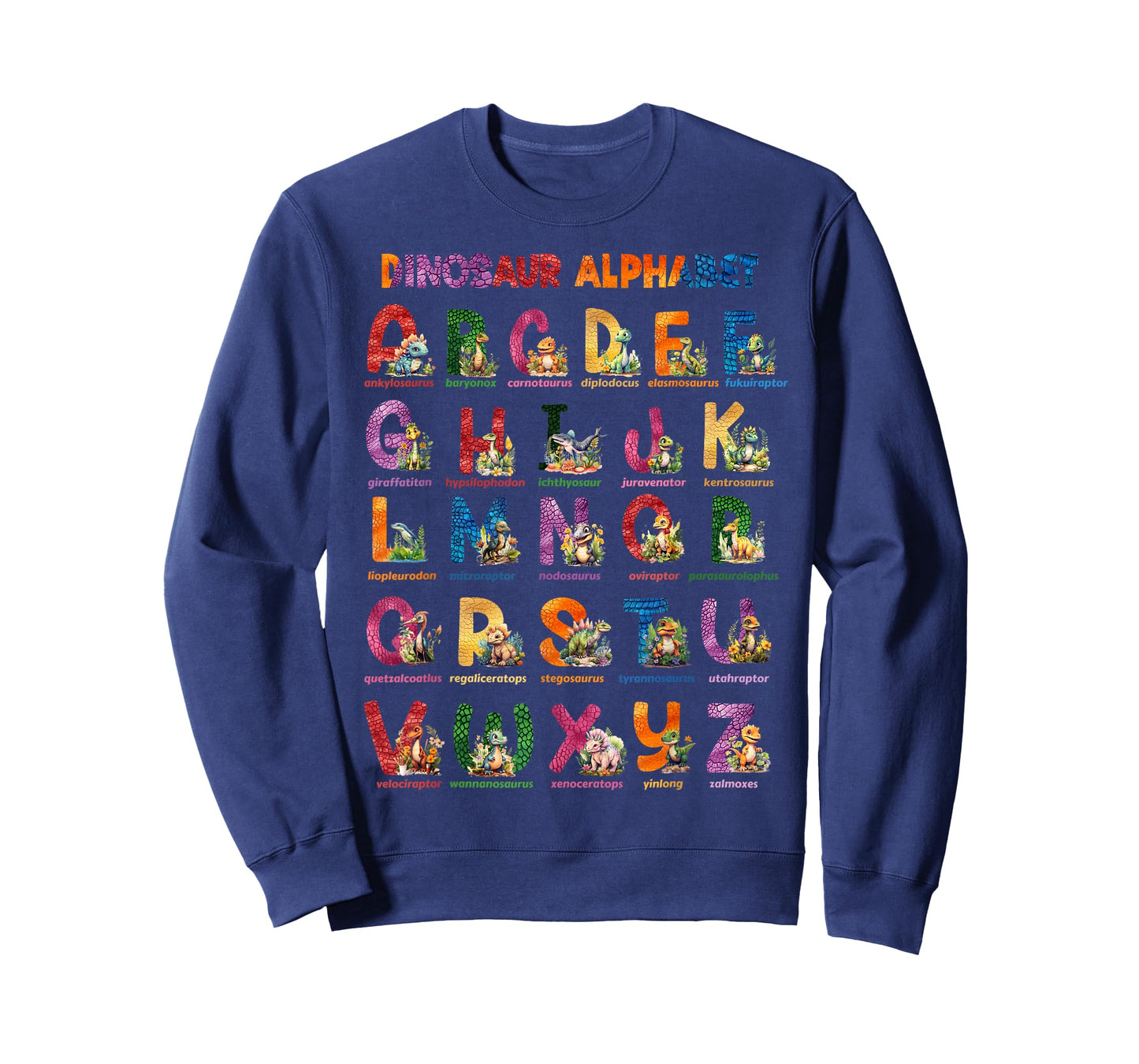 Cute Educational Dinosaur Alphabet ABC Baby Dino T-Shirt