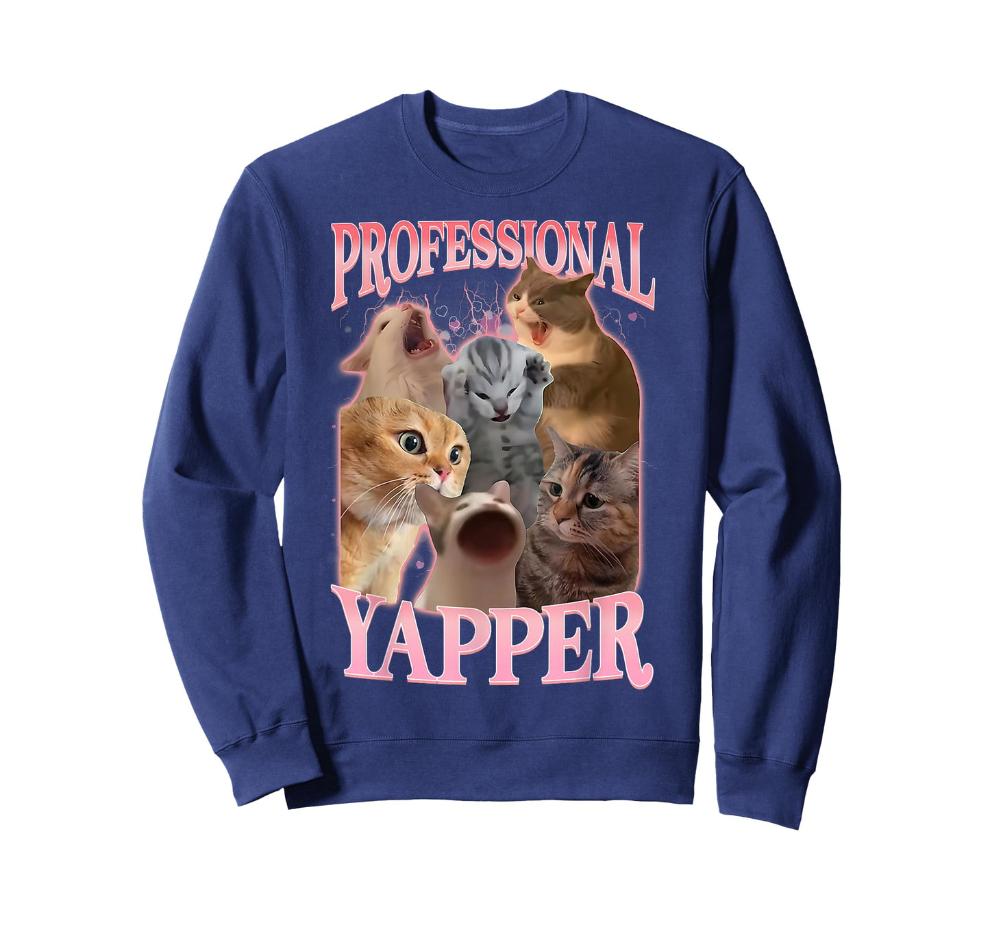 Funny Professional Yapper Cat Meme Humor Saying Vintage T-Shirt