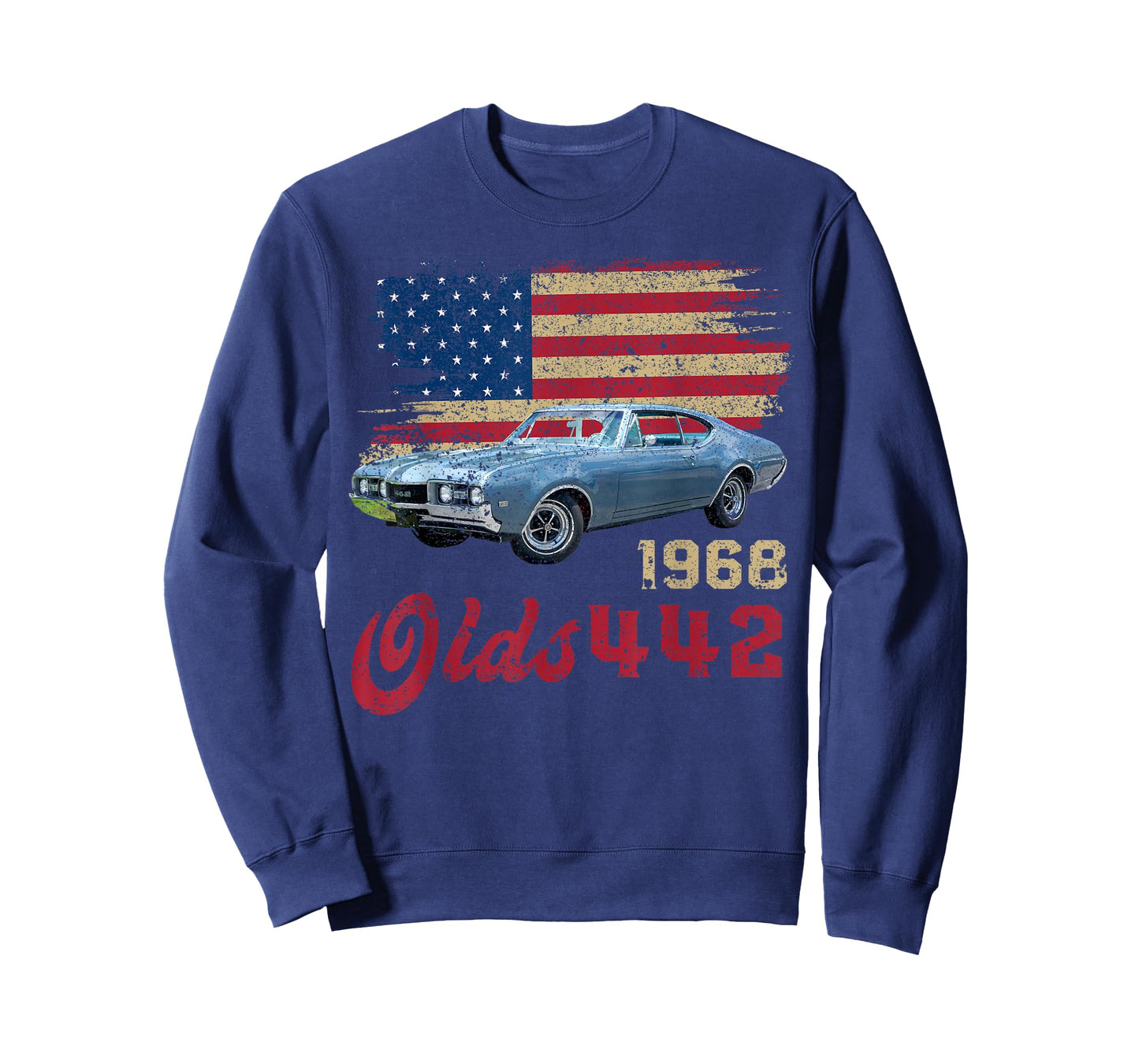 Jersey Style Olds 442 68 1968 Loves Old School Muscle Cars T-Shirt