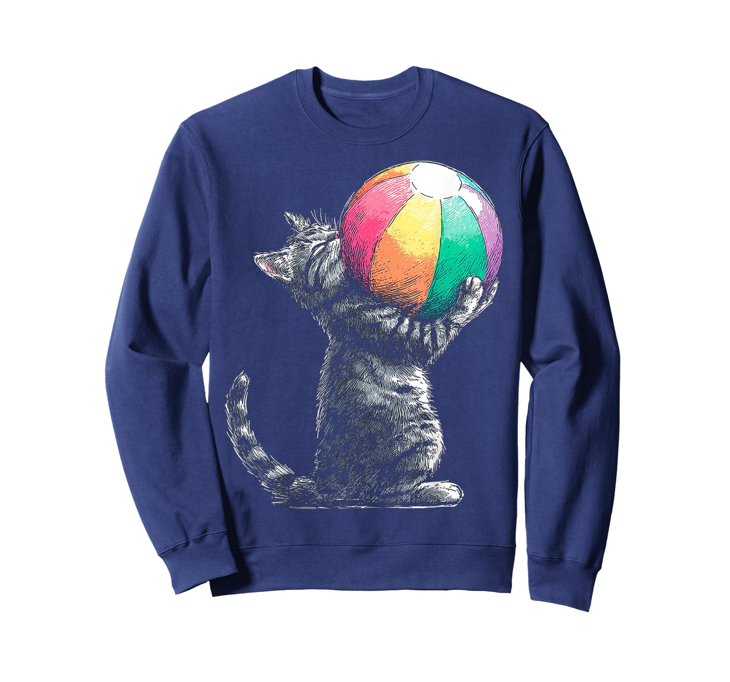 Cat Portrait Playing Cute Animal Graphic Illustration Cat T-Shirt