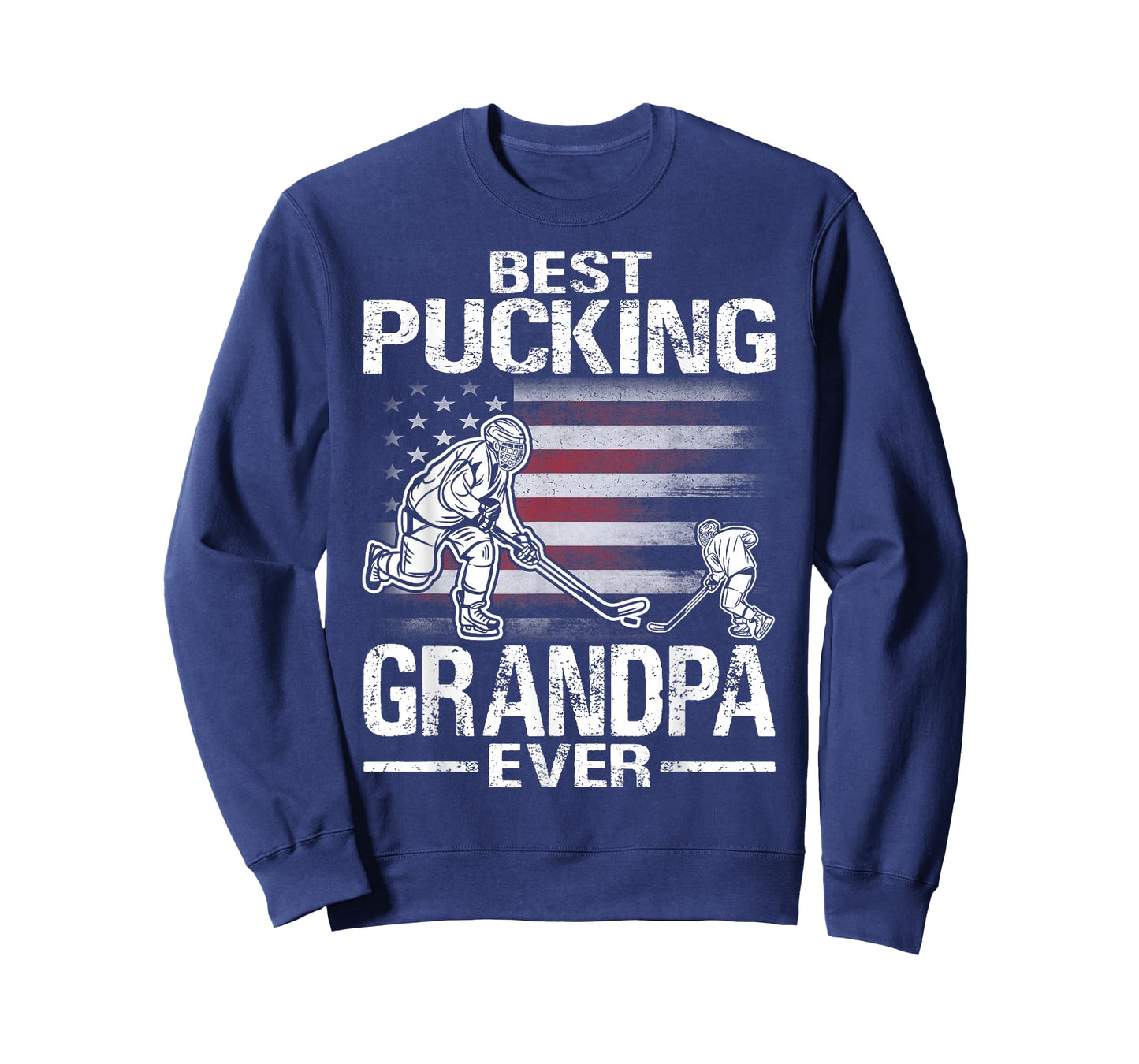 Best Pucking Grandpa Ever Hockey Father's Day Gift T-Shirt