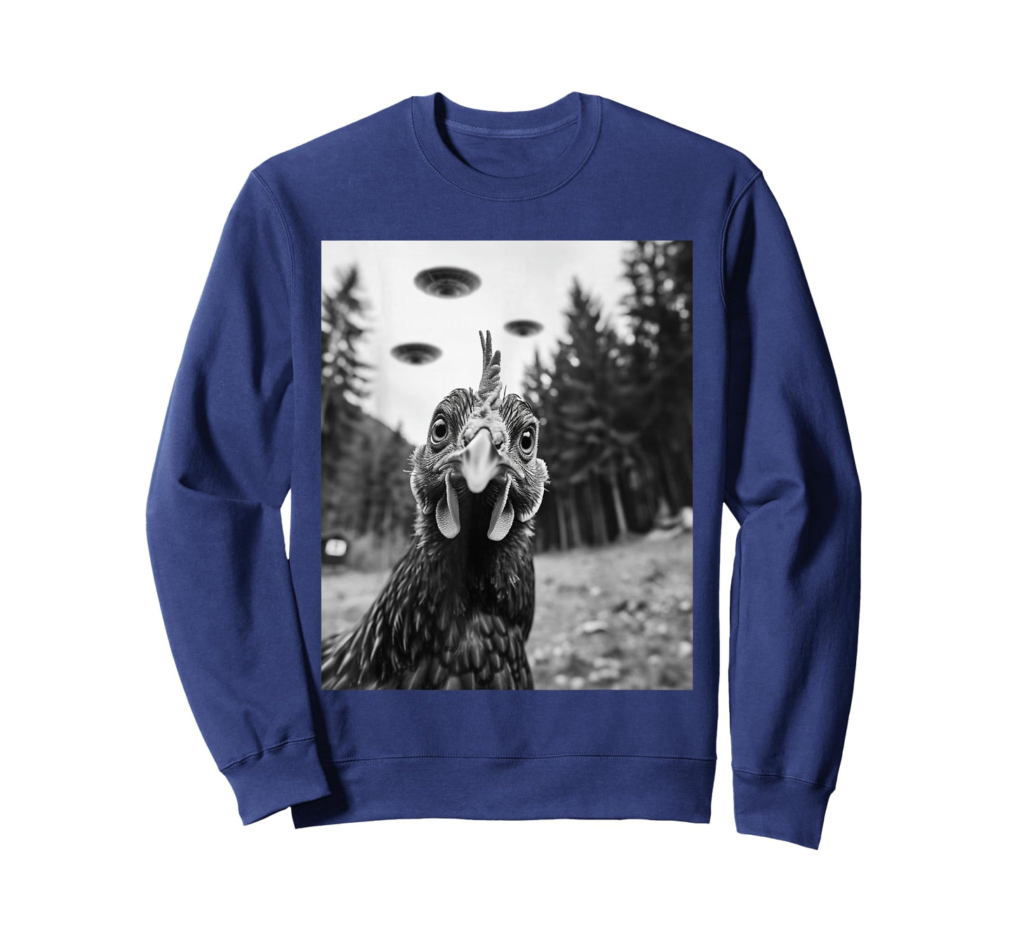 Selfie - Funny Alien Selfie Chicken UFO T-Shirt