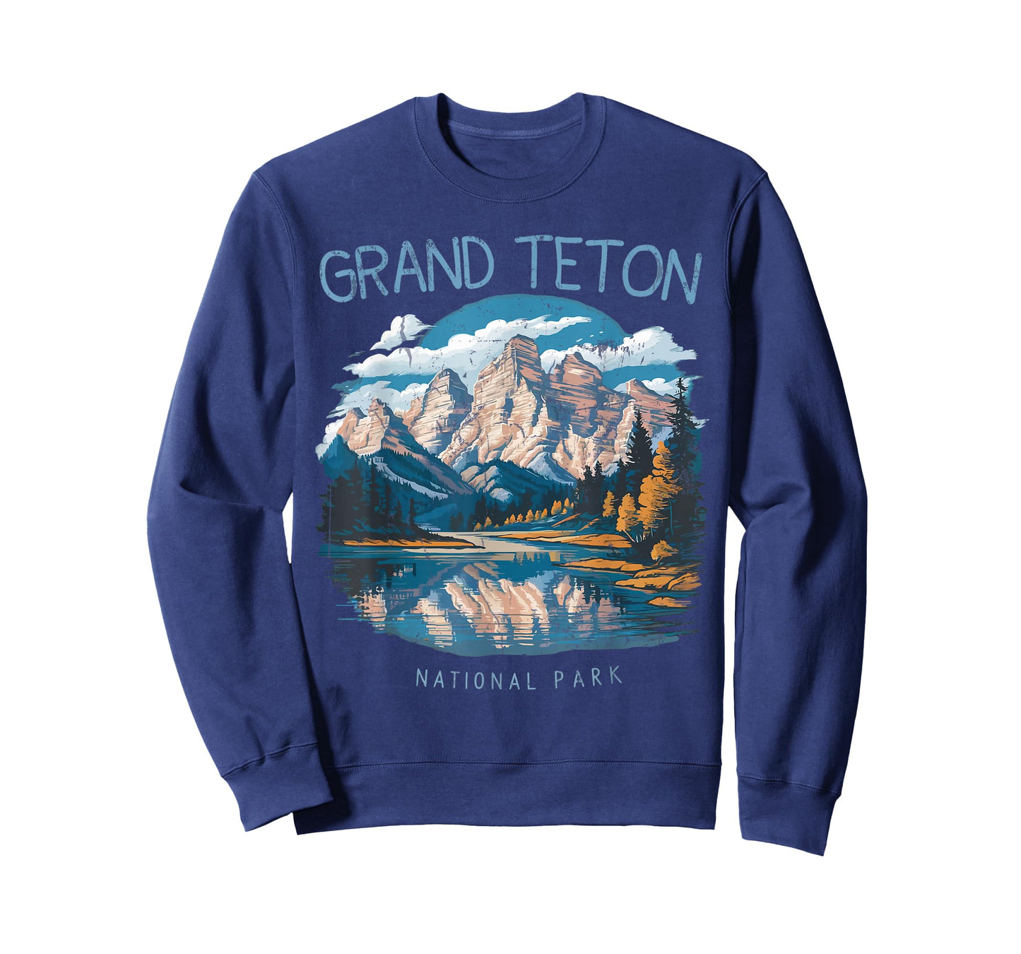 Grand Teton Retro US Wyoming Jackson Hole Lake Vintage Parks T-Shirt