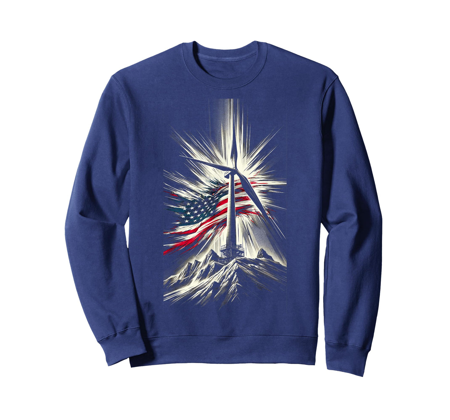 Wind Turbine Technician American Flag T-Shirt