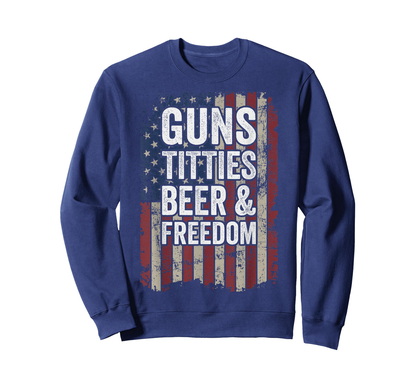 Guns Titties Beer & Freedom - Funny Mens Gun Drinking Joke T-Shirt