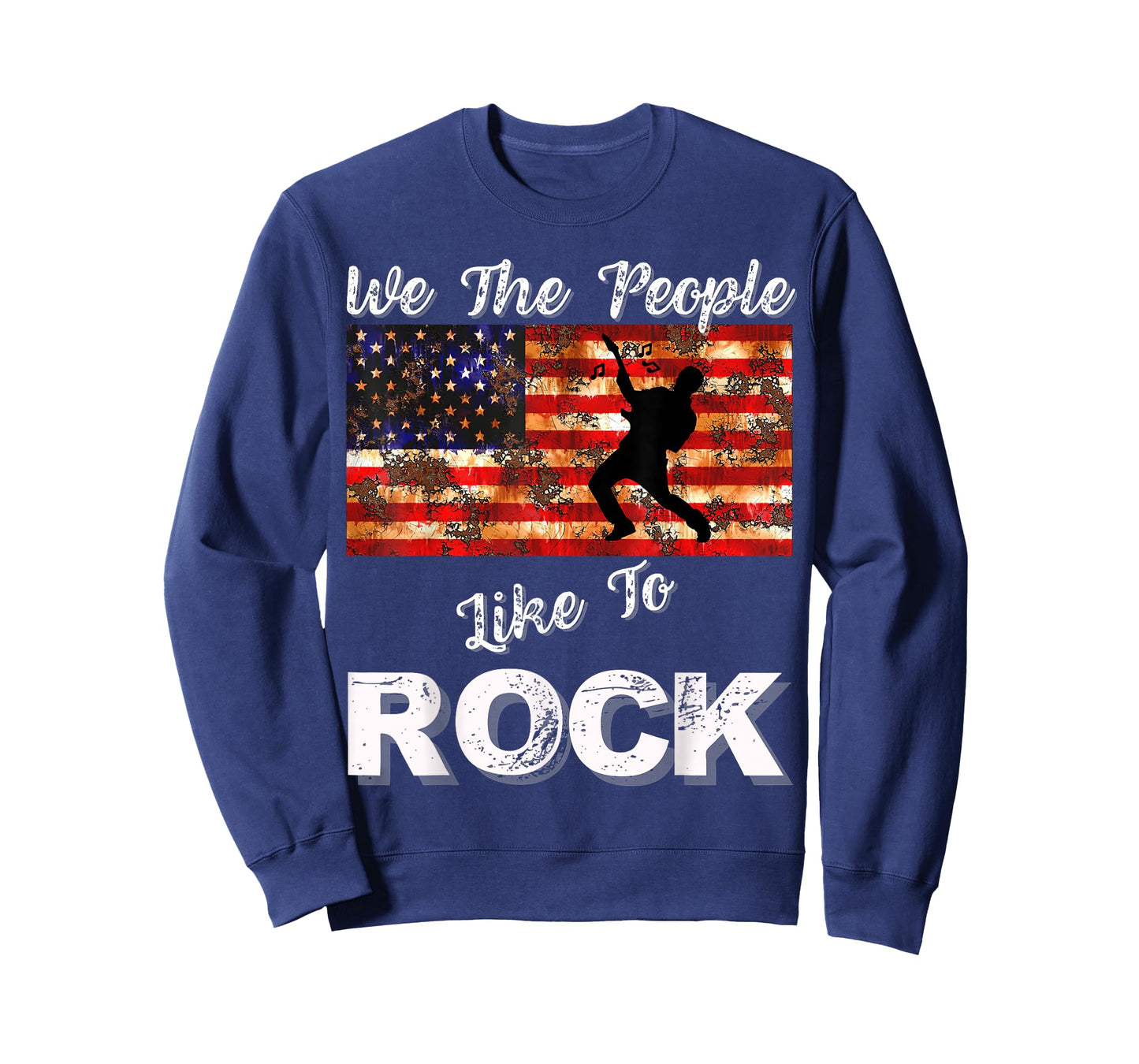 We The People Like to Rock American Flag 4th July Music T-Shirt