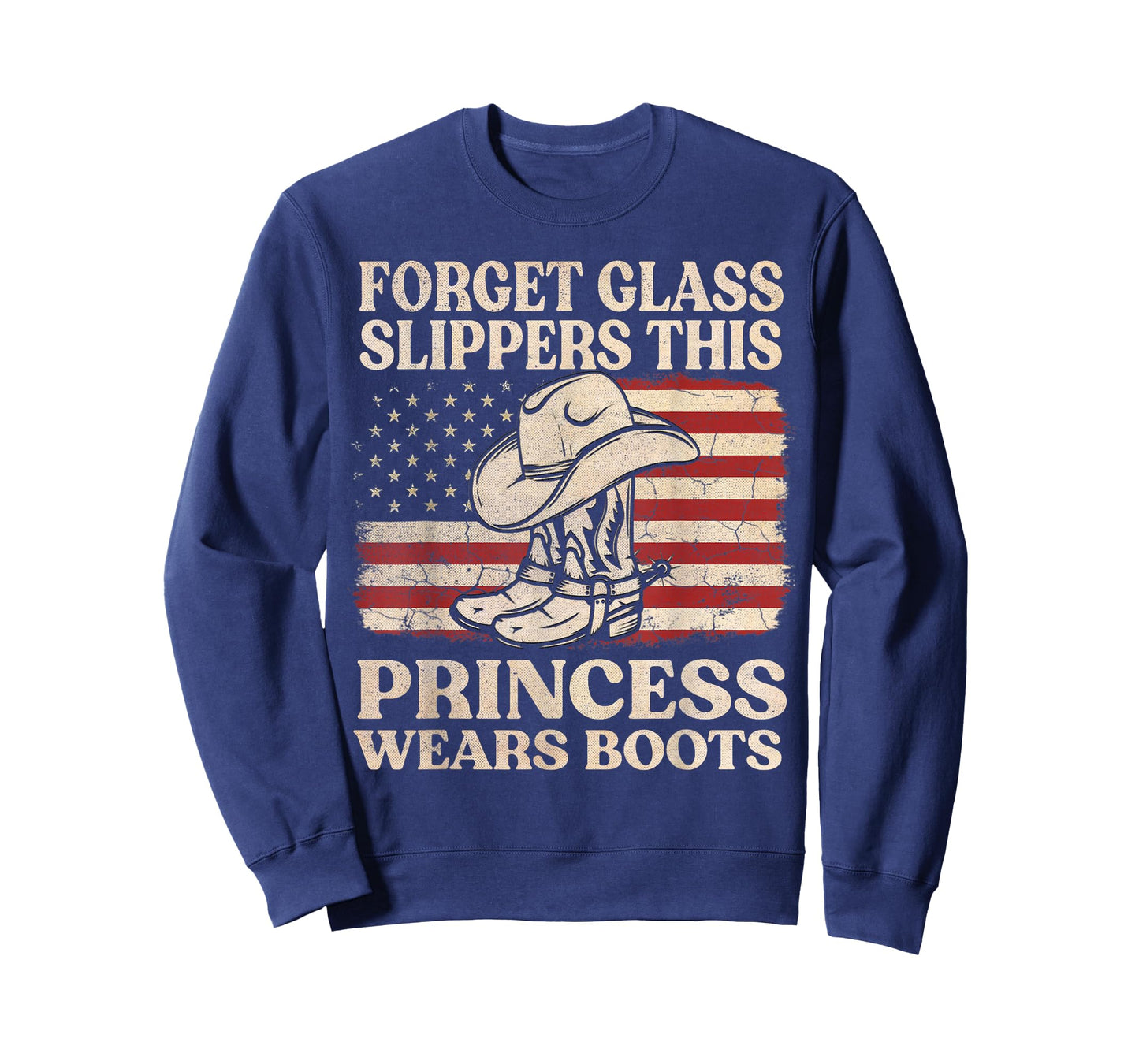 Forget Glass Slippers This Princess Wears Boots USA FLag T-Shirt