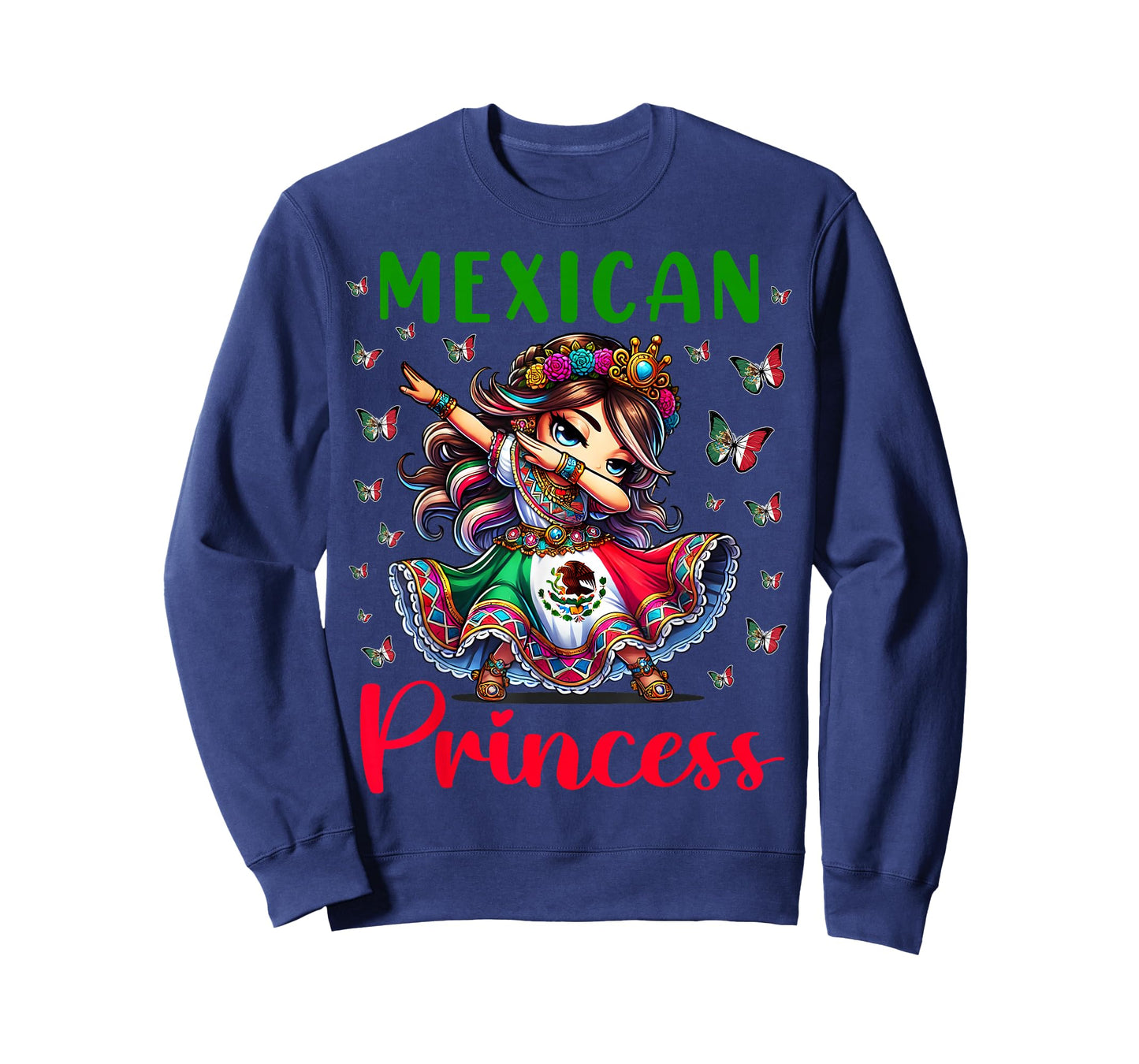 Mexican Princess Flag Latina Mexicana for Girls Kids T-Shirt