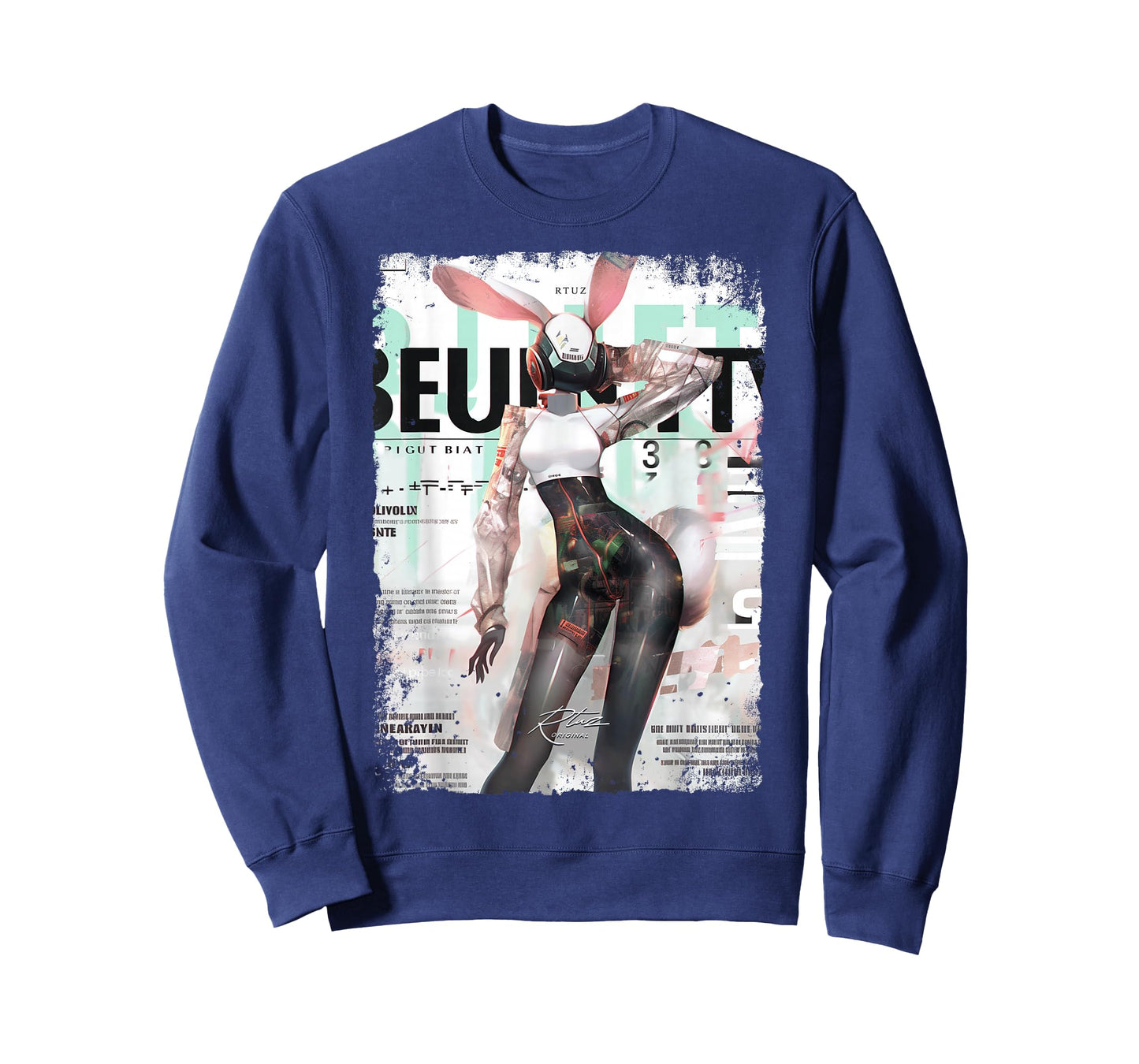 Magazine Cover Vintage Girl Bunny Collage Sexy Model Pin-Up T-Shirt