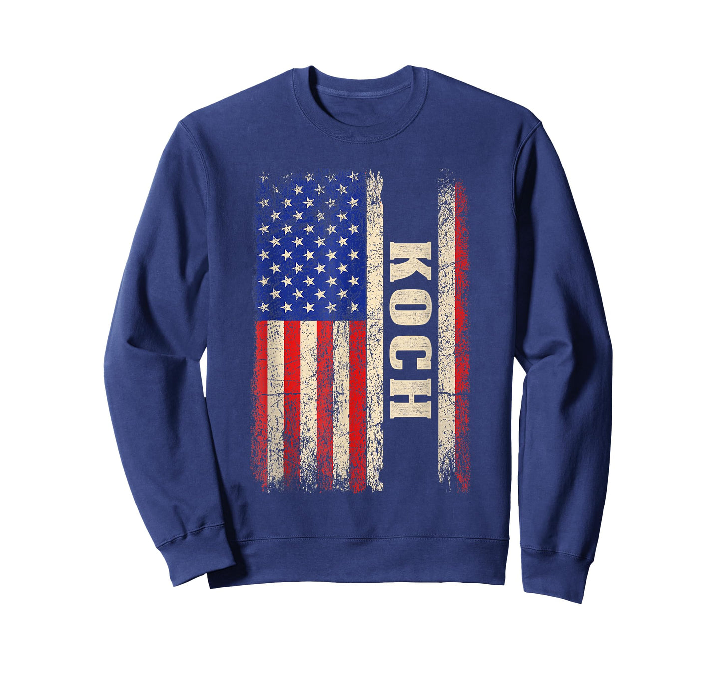 KOCH Last Name Shirt KOCH Name American Flag T-Shirt