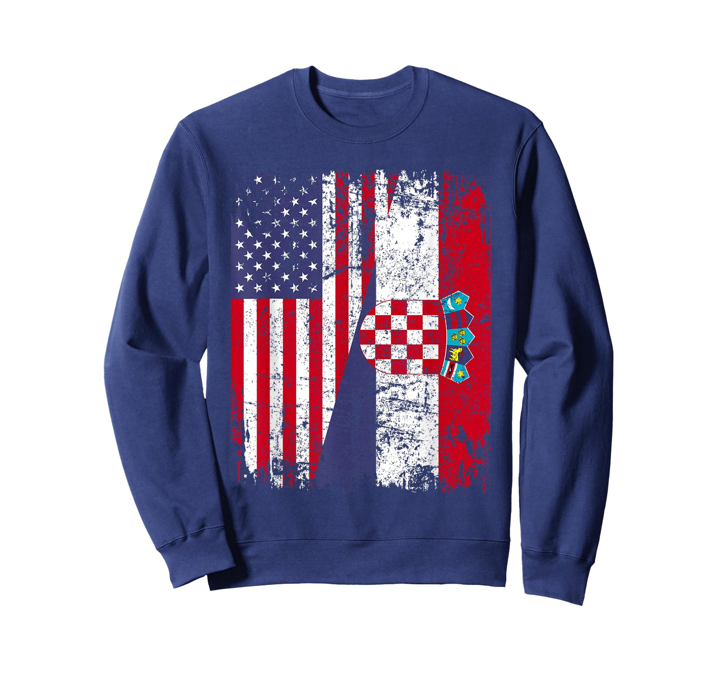 CROATIAN ROOTS | Half American Flag | CROATIA T-Shirt