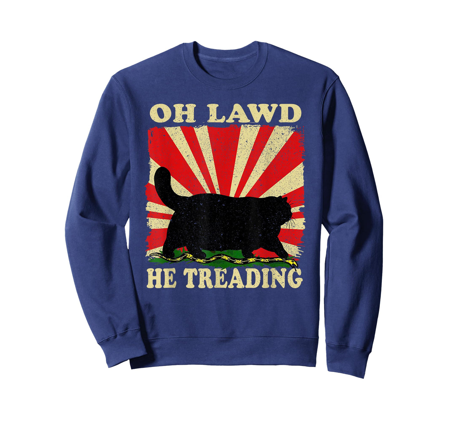 Oh Lawd He Treading Funny Cat T-Shirt