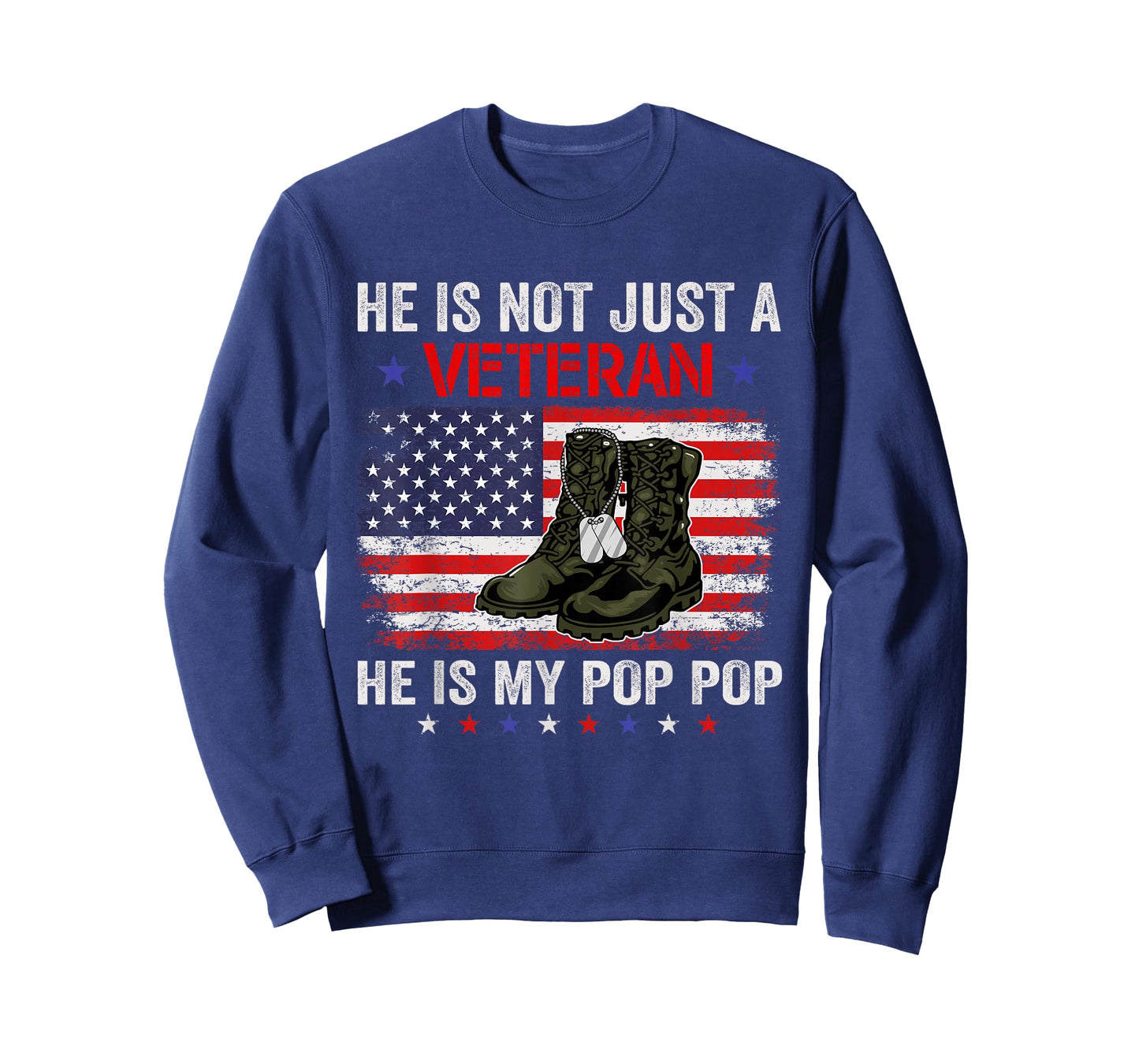 He Is Not Just A Veteran My Pop Pop Veterans Day Patriotic T-Shirt