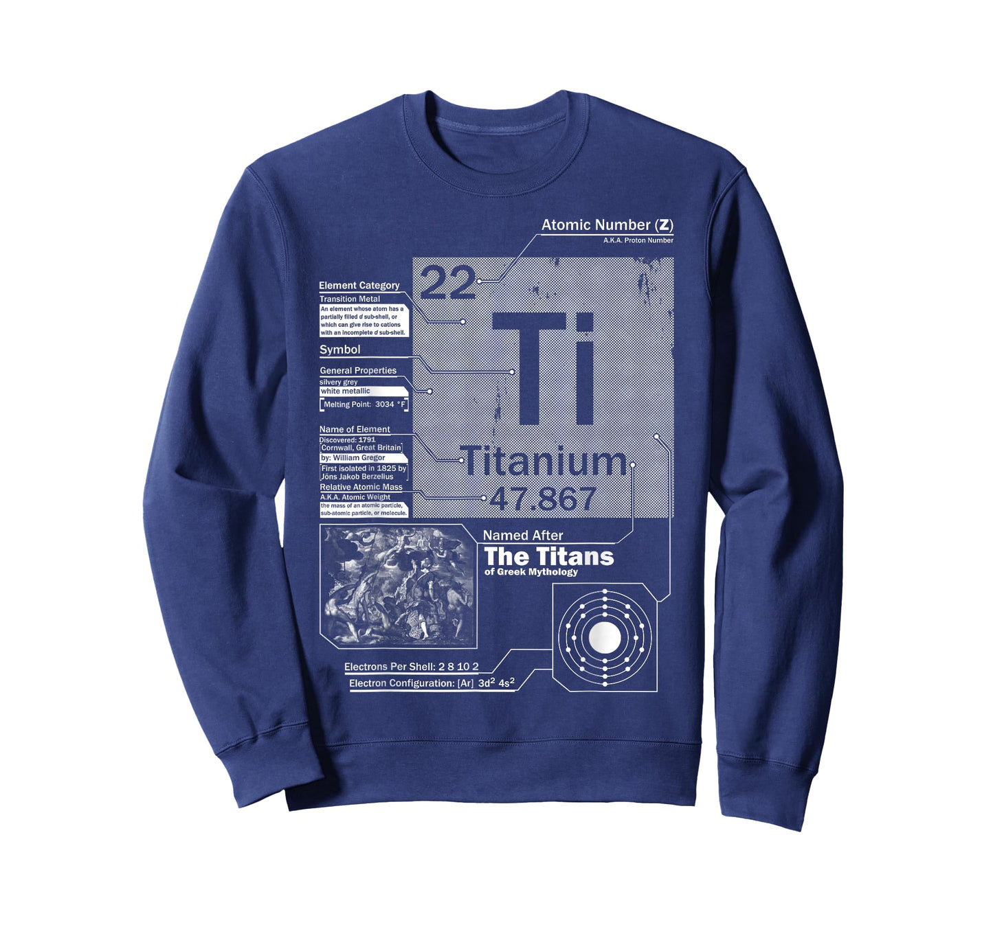 Titanium (Ti) Element | Atomic Number 22 Science T-Shirt