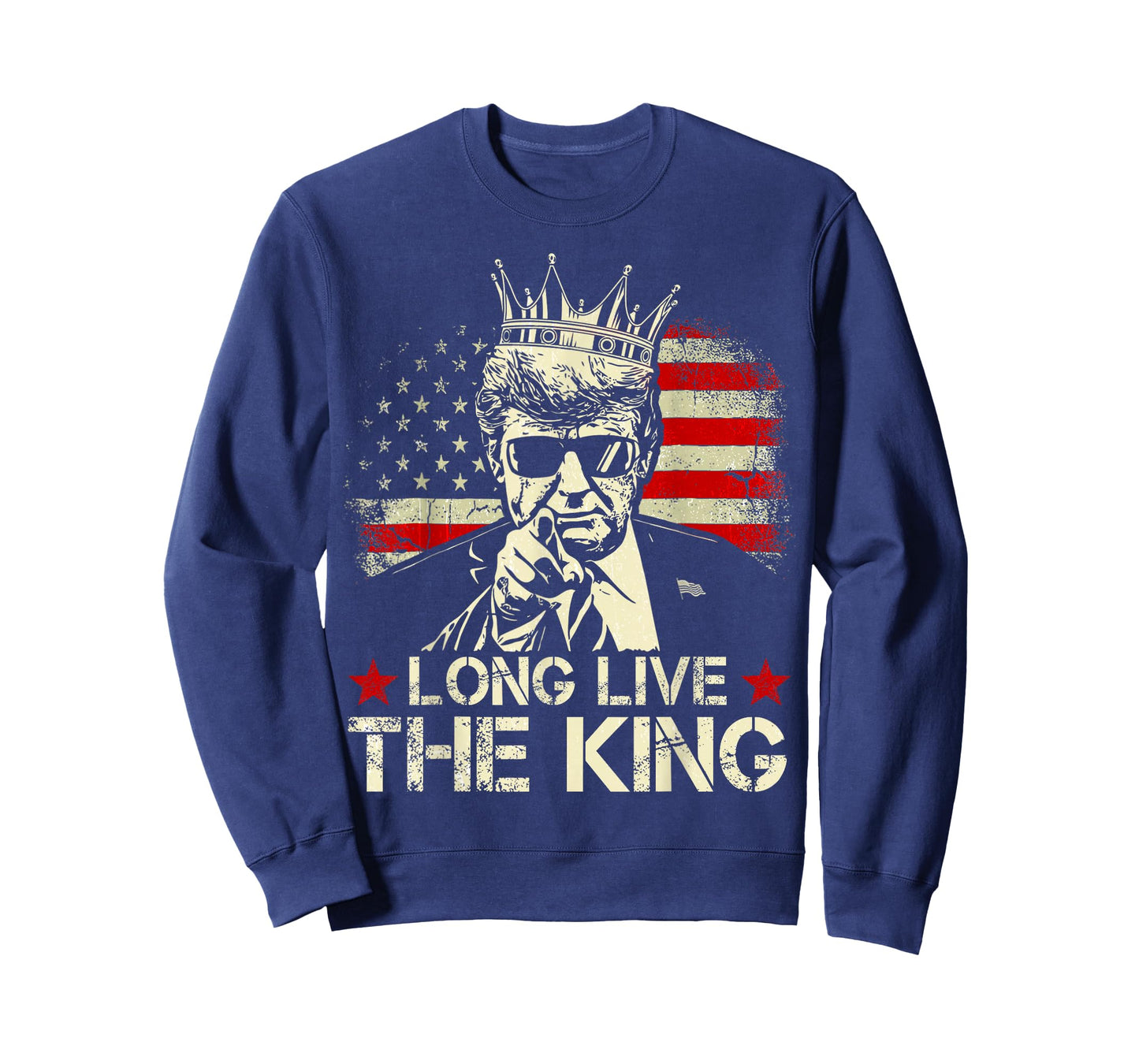 Vintage Trump Long Live The King American Patriotic Retro T-Shirt
