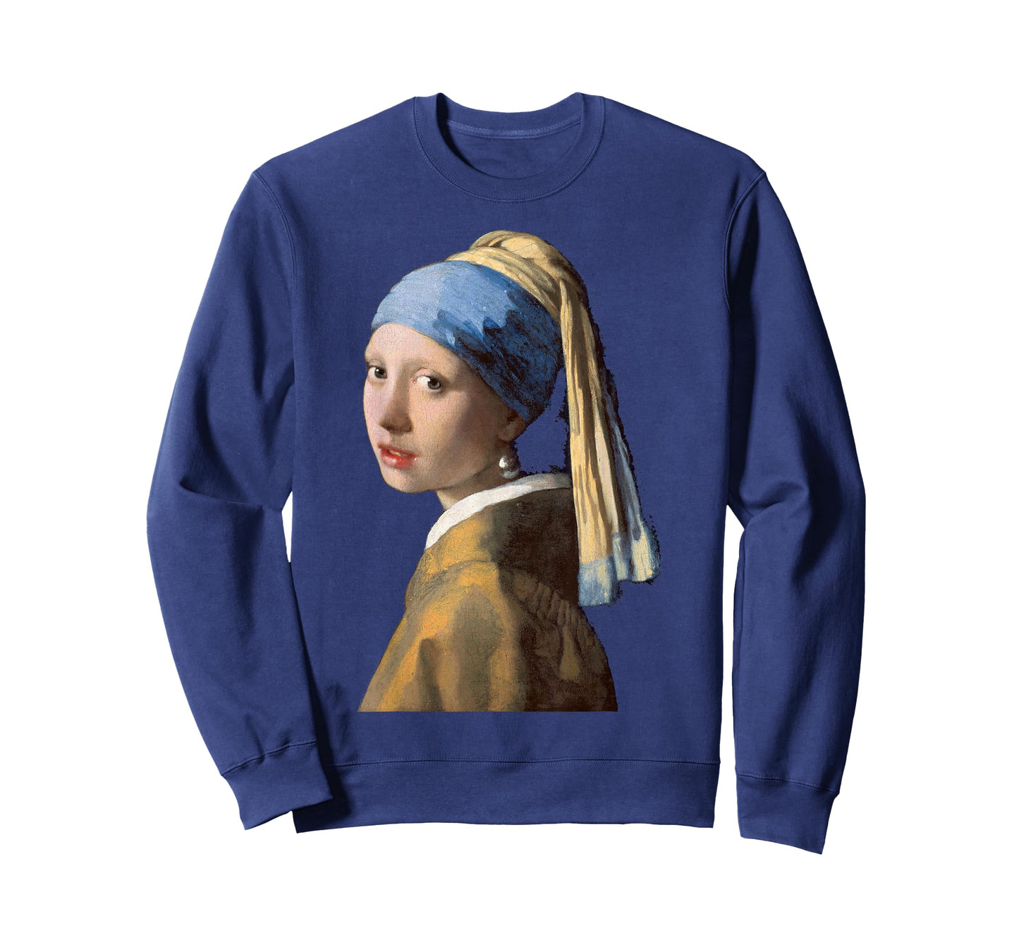 Masterpieces Of Art Girl with a Pearl Earring Art Print T-Shirt, Girls' Big Kid, Unisex, Black, Small, Short Sleeve, Classic Fit