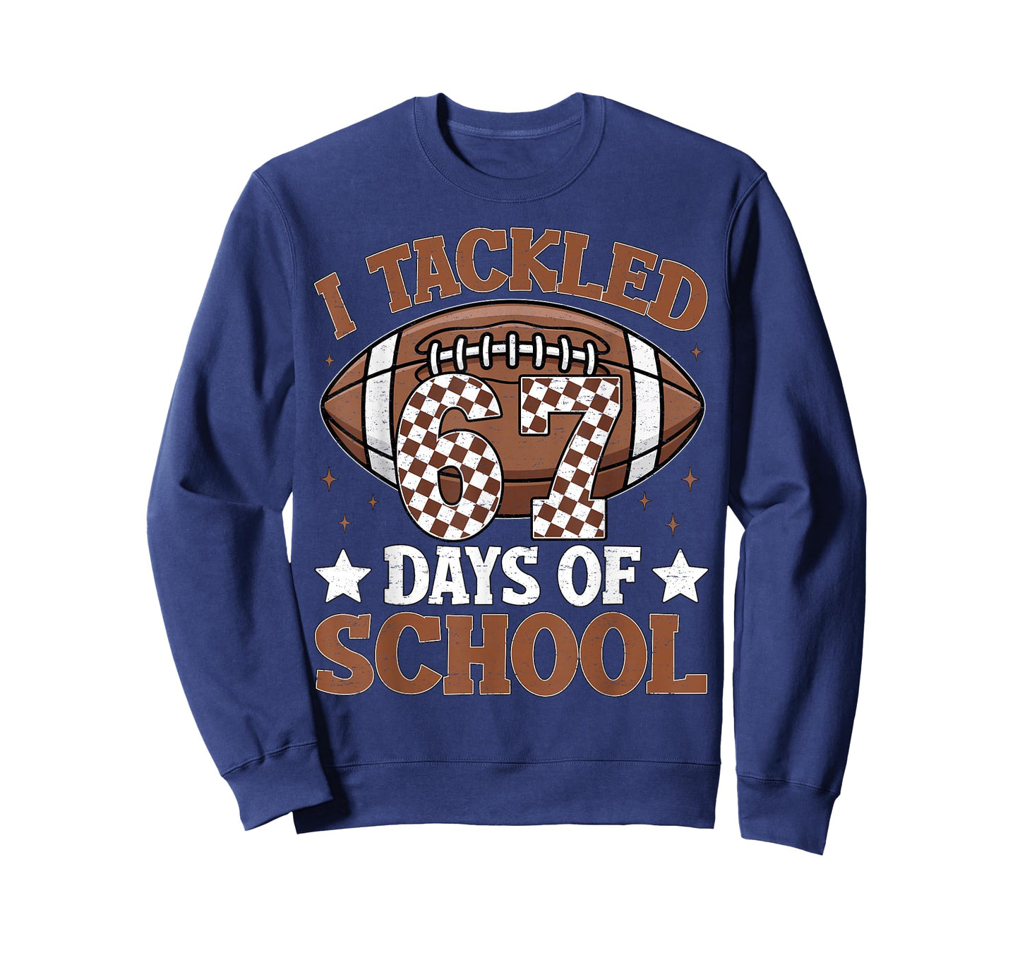 I Tackled 67 Days of School Football 67 Days Smarter Kid Boy T-Shirt