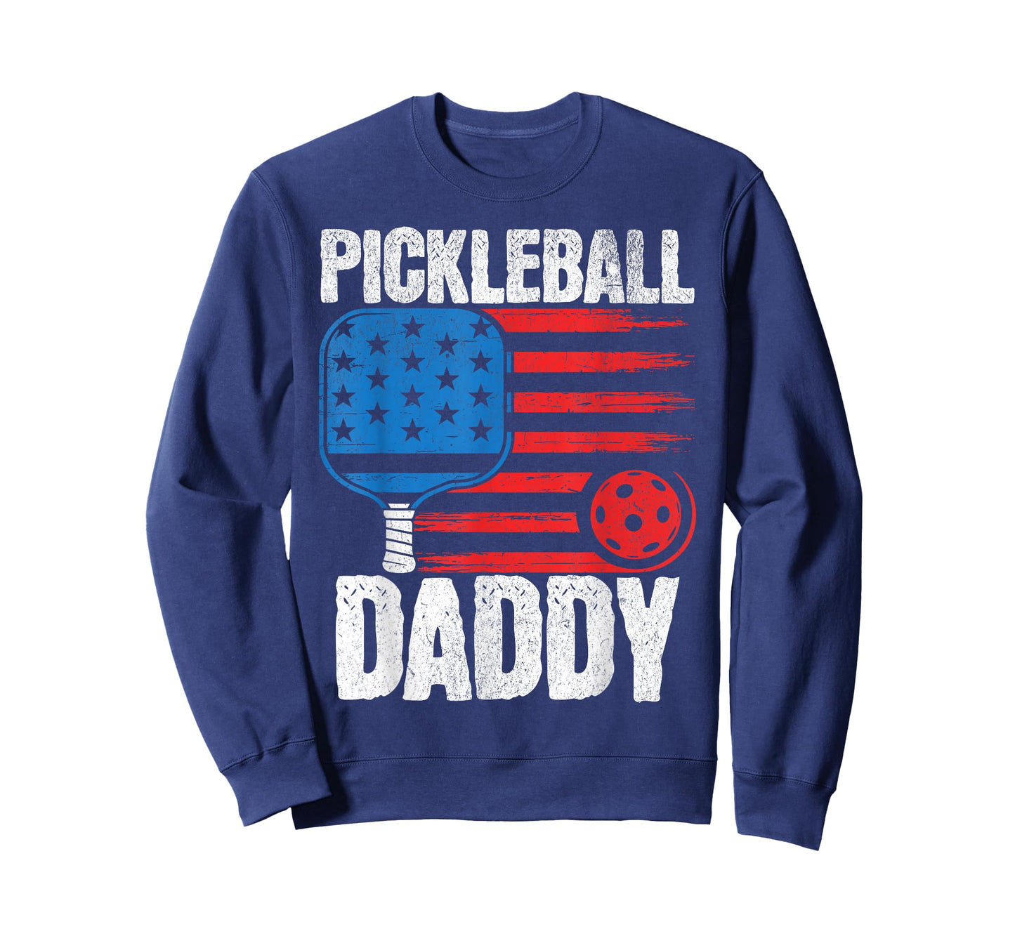 Pickleball Dad Daddy Pickleball For Men Mens 4th Of July T-Shirt