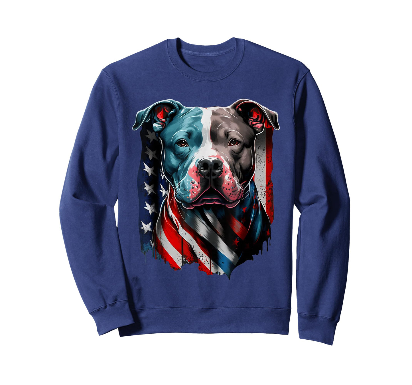 American Pitbull Terrier USA Flag Patriotic Dog T-Shirt