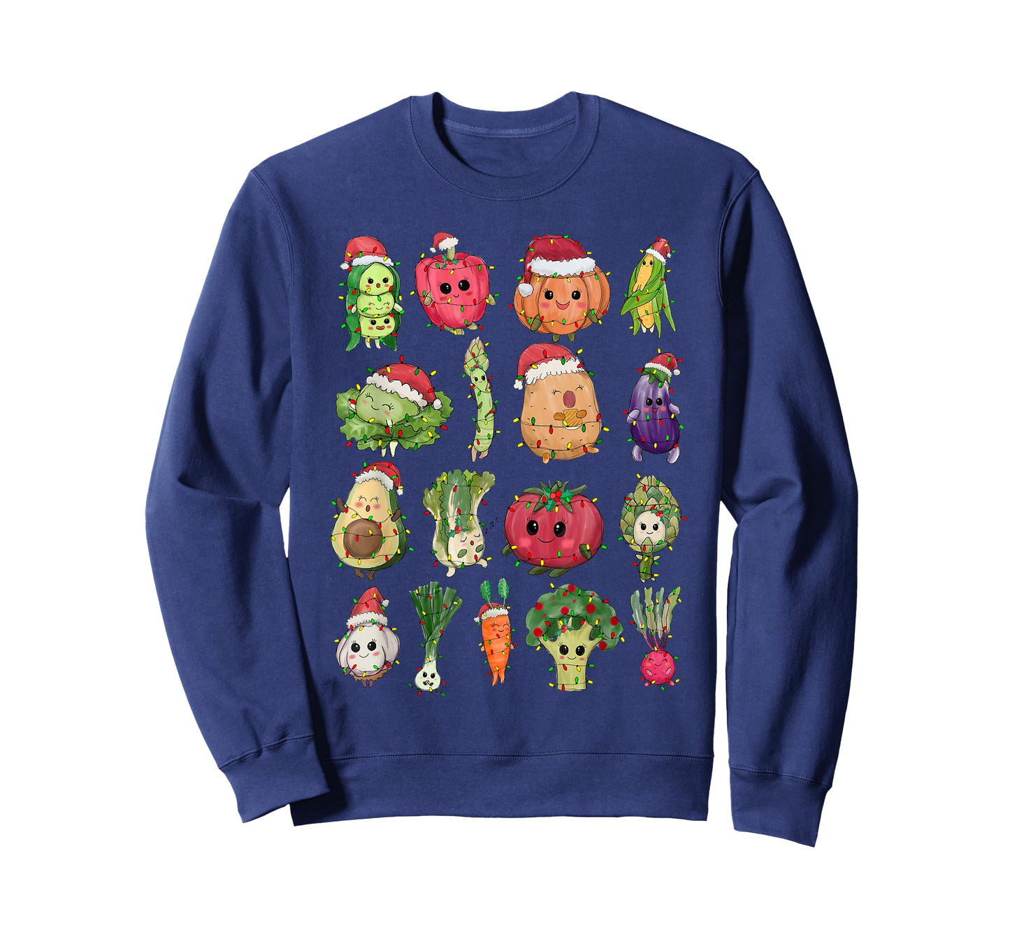 Christmas Lunch Lady Vegetable Food Christmas Tree Funny Xmas Vegan T-Shirt - Women's Black Small Fitted Short Sleeve T-Shirt