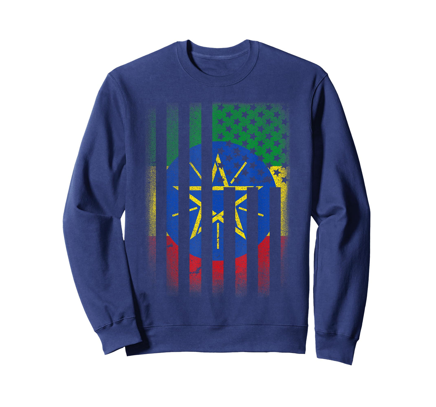 Ethiopian American Flag Ethiopia Usa America Pride Gift T-Shirt
