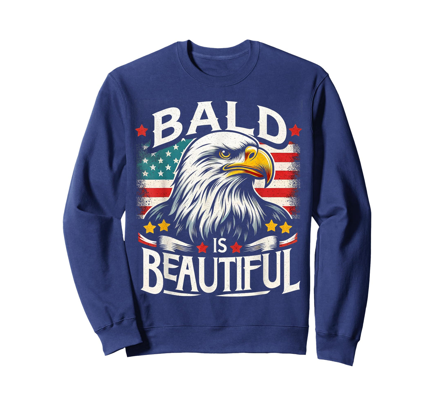 Bald Is Beautiful 4th of July Bald Eagle Independence Day T-Shirt