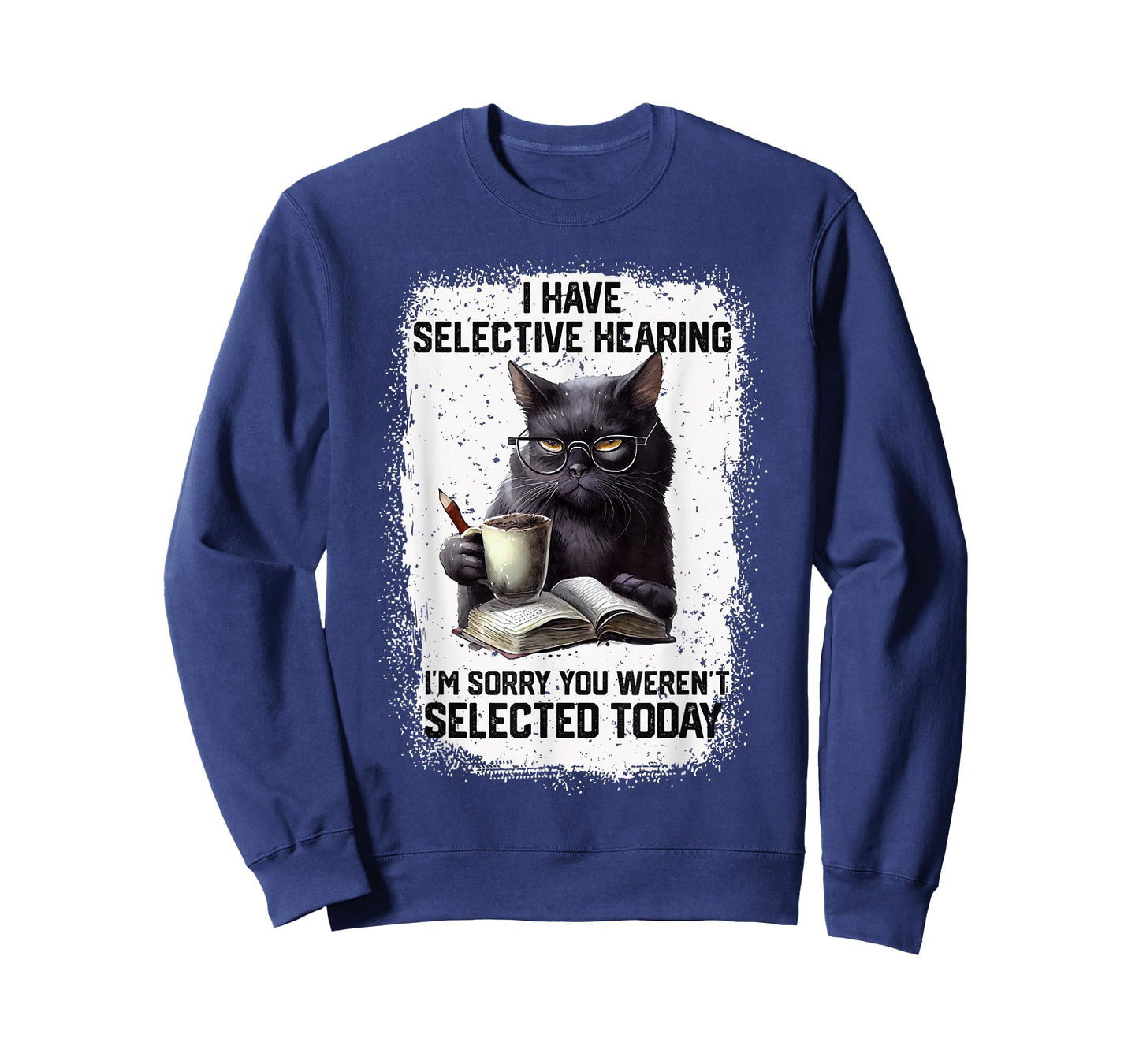 Funny Cat Sarcasm Humor Present Outfits Unisex-Adults Black Small Modern Crew Neck Short Sleeve T-Shirt