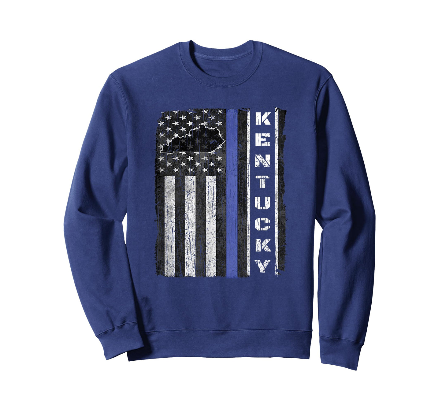 Kentucky Thin Blue Line Police Week USA Flag Gift Dad Cop T-Shirt