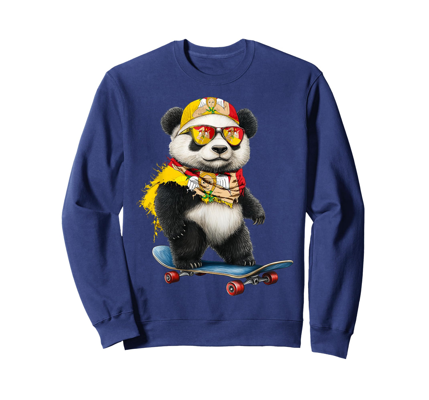 Sicilian Flag American US Flags Panda Heritage Sicily T-Shirt