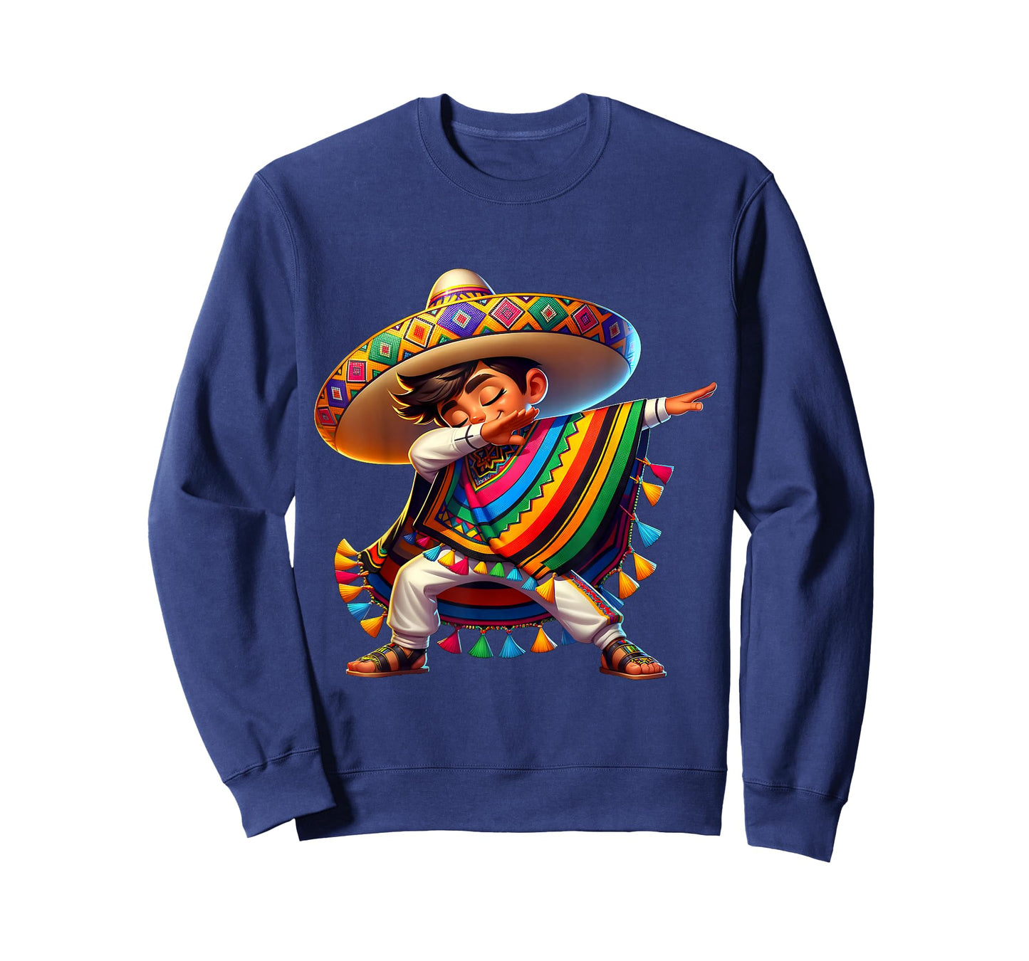 Mexican Boy Dabbing Poncho Cinco de Mayo T-Shirt