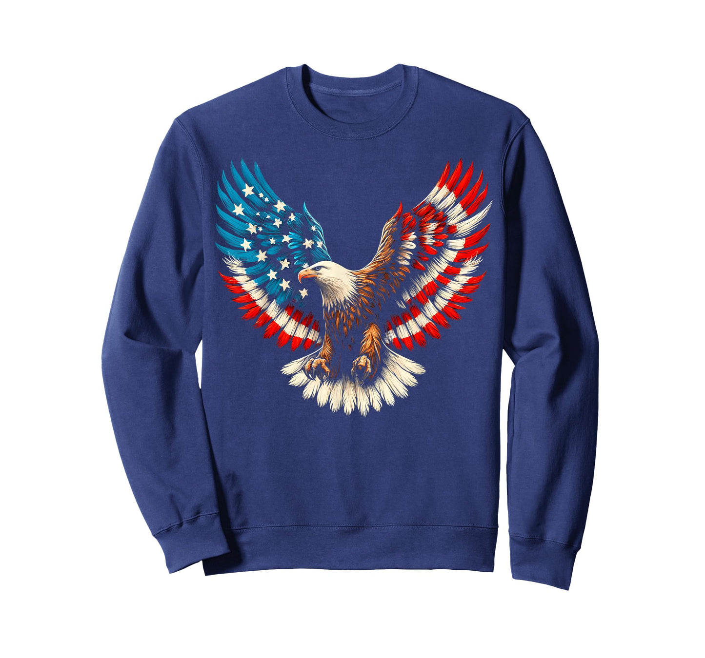 Bald Eagle & Patriotic American Flag 4th of July T-Shirt