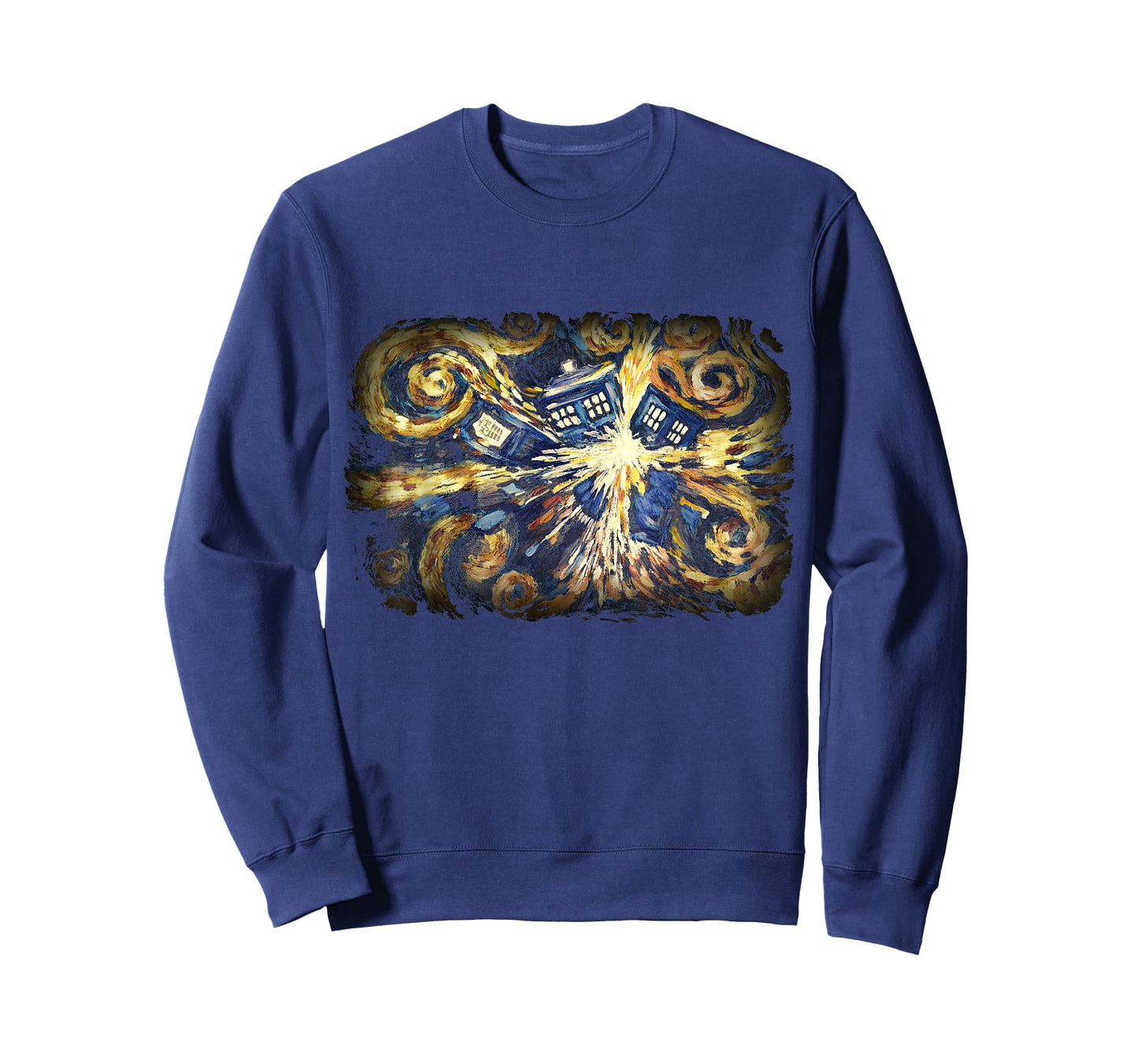 Art Tardis Van Gogh Time Travel Sci-Fi Fan T-Shirt