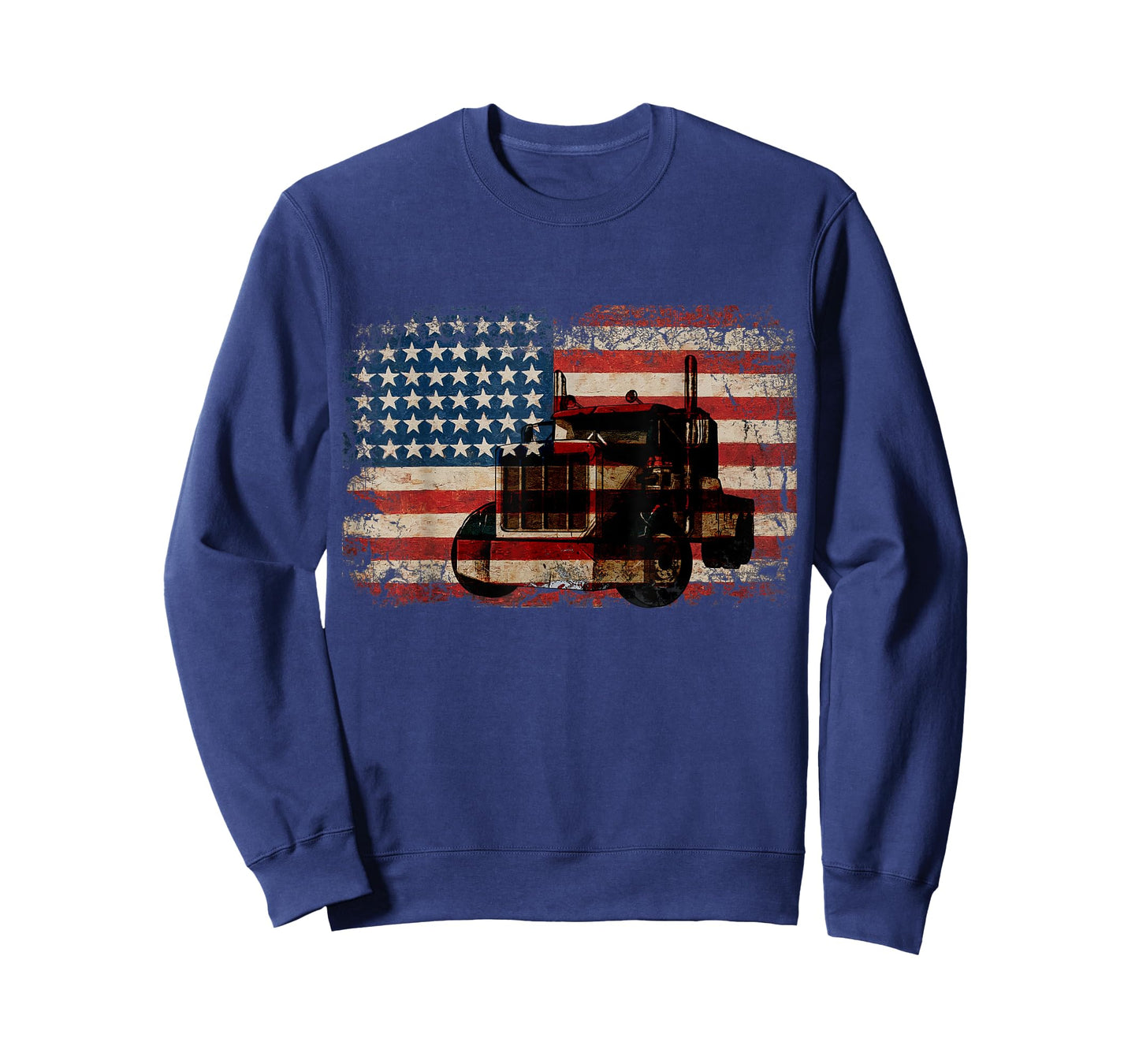 Truck Driver American Flag Trucker Gift Semi Truck T-Shirt