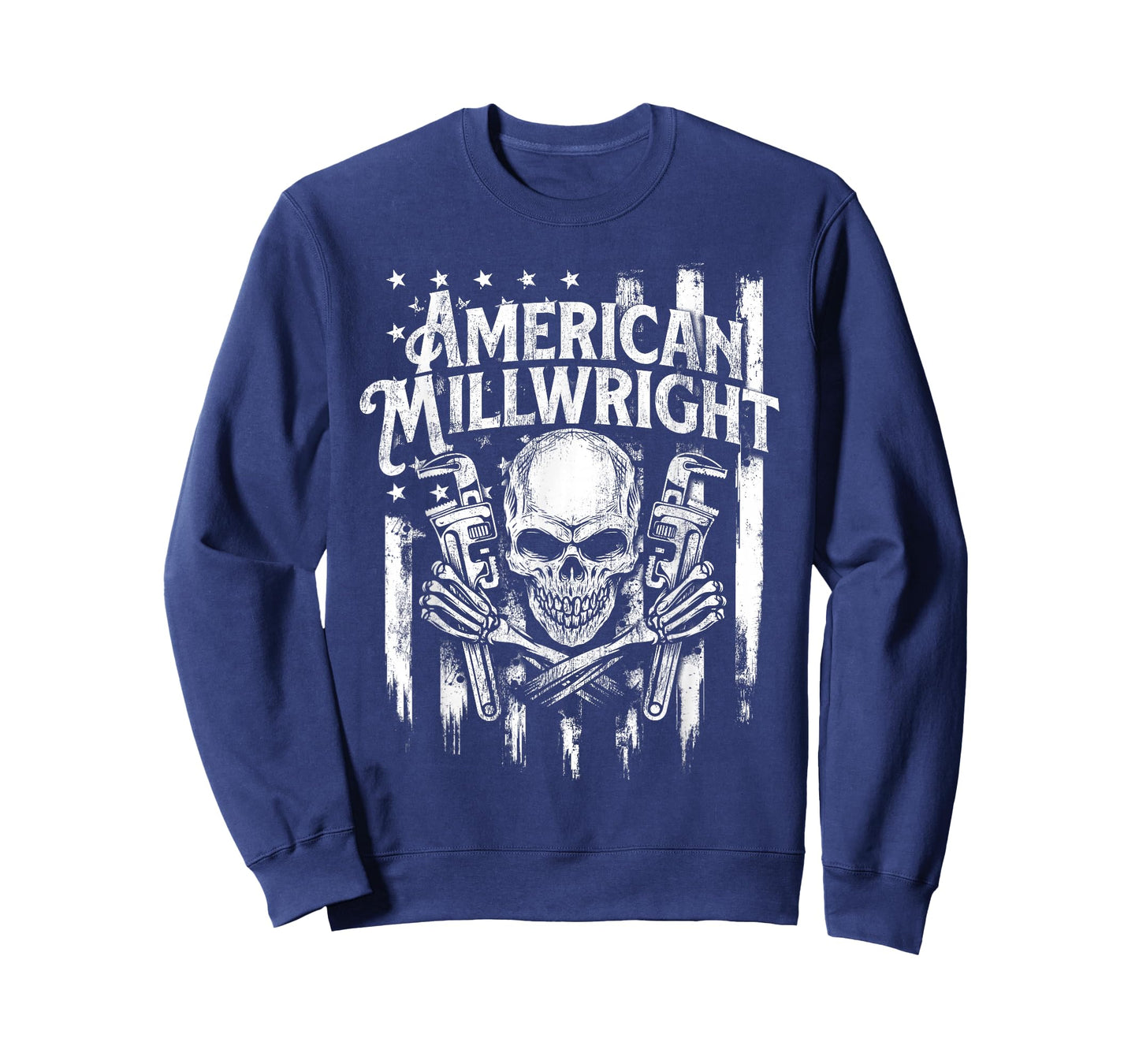 American Millwright - Patriotic USA Flag Machinist Engineer T-Shirt