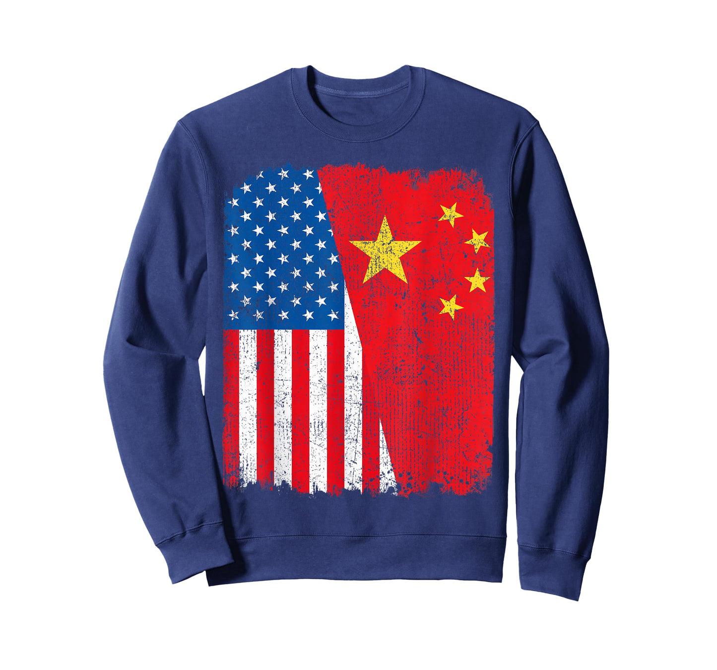 Chinese American Flag Half USA China Root Proud T-Shirt for Women Kids Men