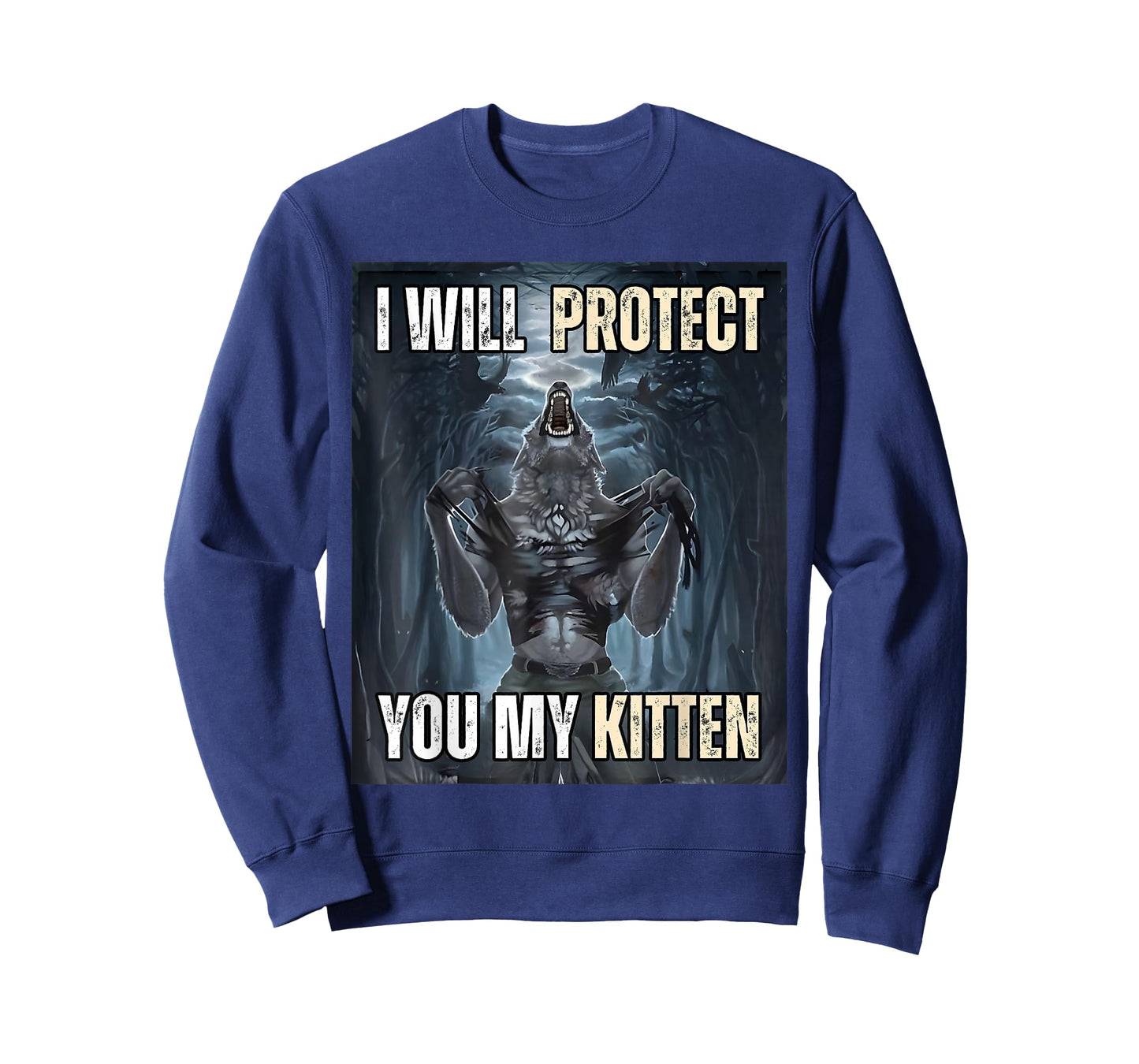 I'll protect you my kitten T-Shirt, Small, Black