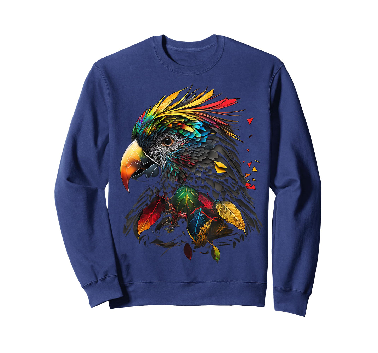 Parrot Colourful Polygon Animal Print Art T-Shirt Small