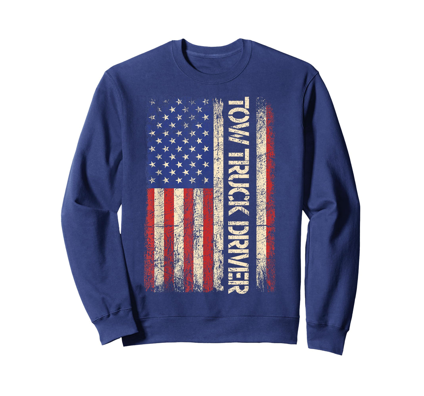 Tow Truck Driver USA American flag Shirt Towing Dad Men Tee T-Shirt