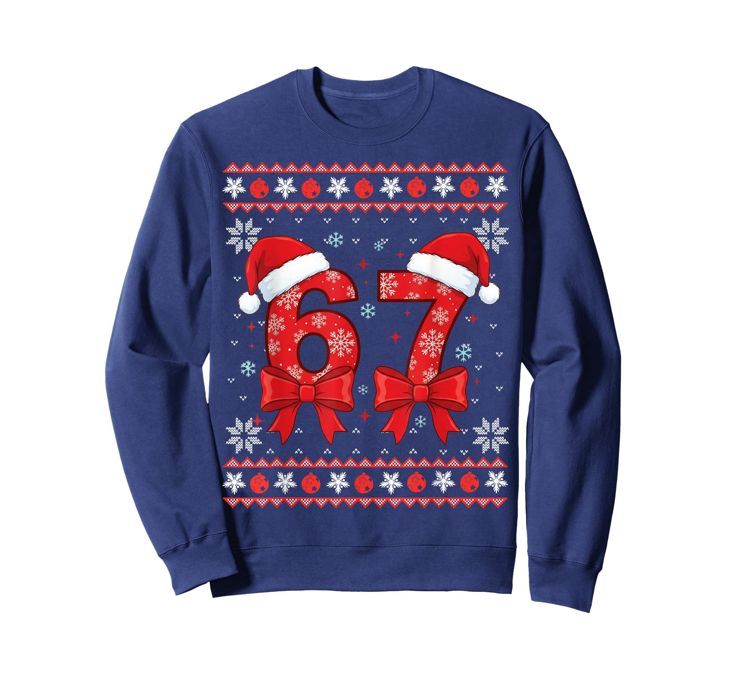 Six Seven Christmas 6 7 Ugly Christmas Sweater Boys Men Kids T-Shirt