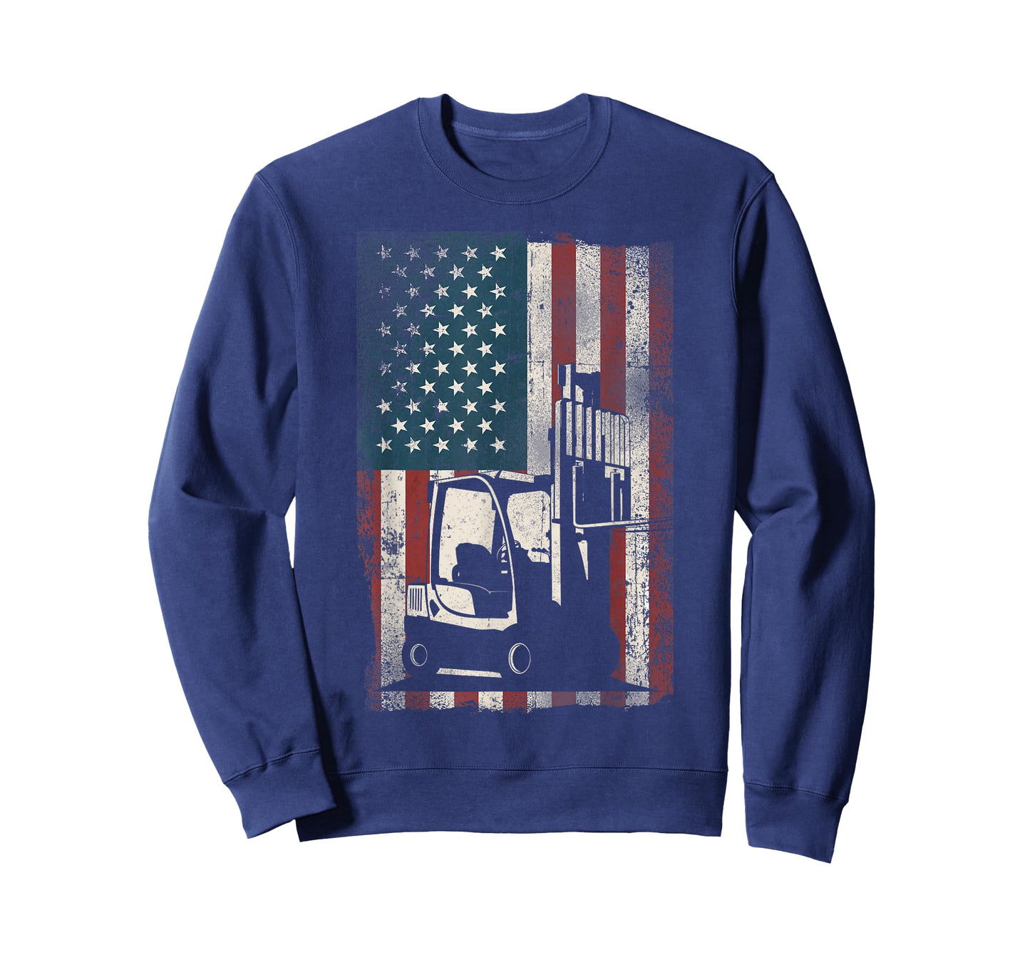 Certified Forklift Truck Operator American Flag Patriotic T-Shirt