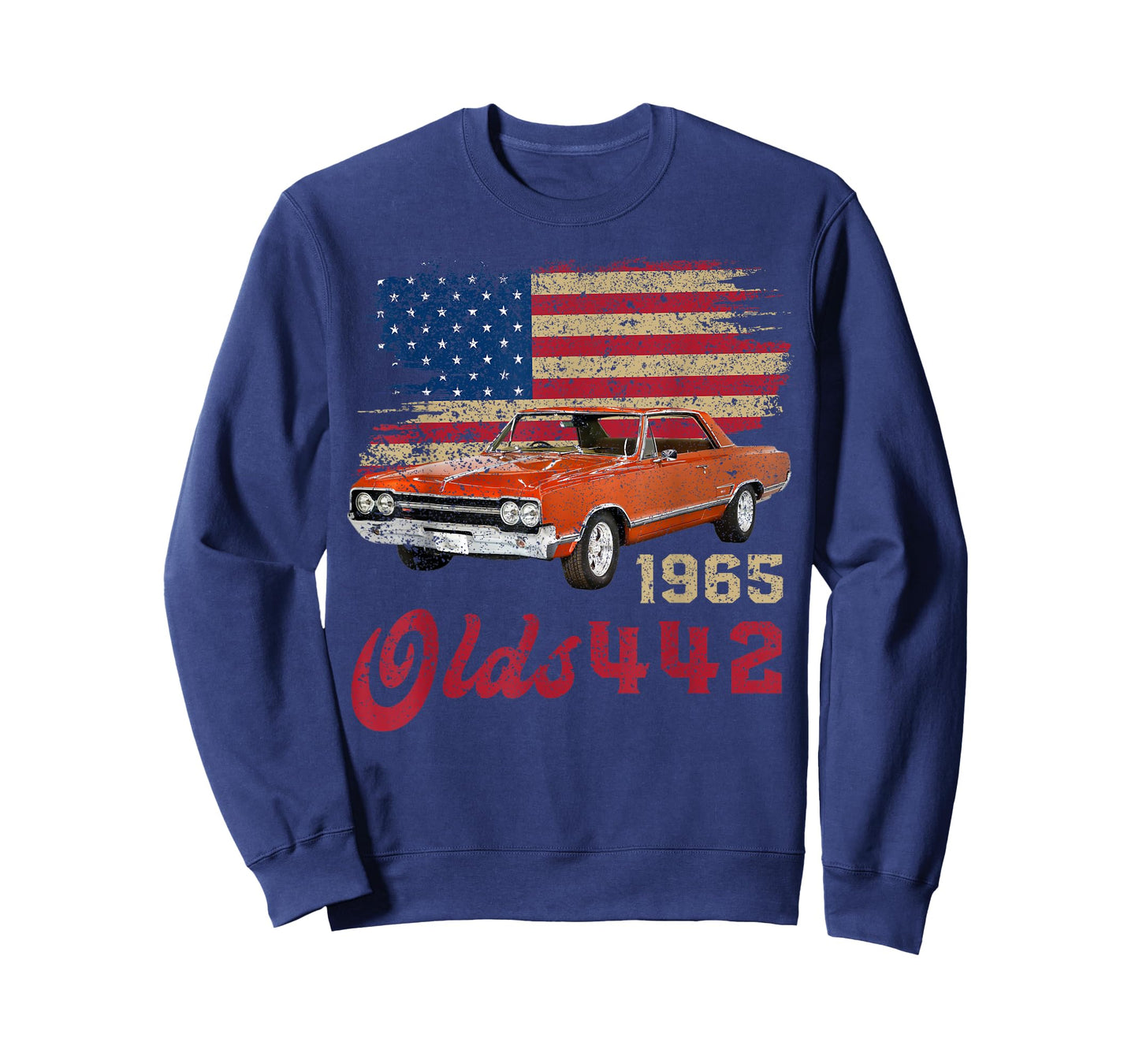 Jersey Style Olds 442 65 1965 Loves Old School Muscle Cars T-Shirt