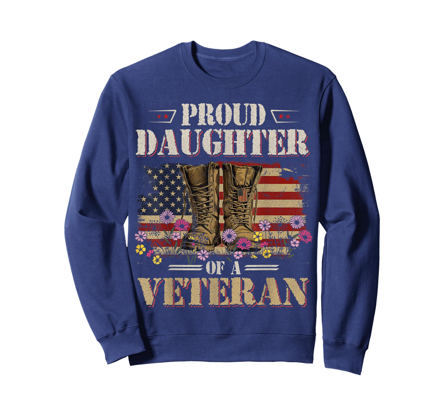 Proud Daughter of A Veteran American Flag Military Gifts T-Shirt