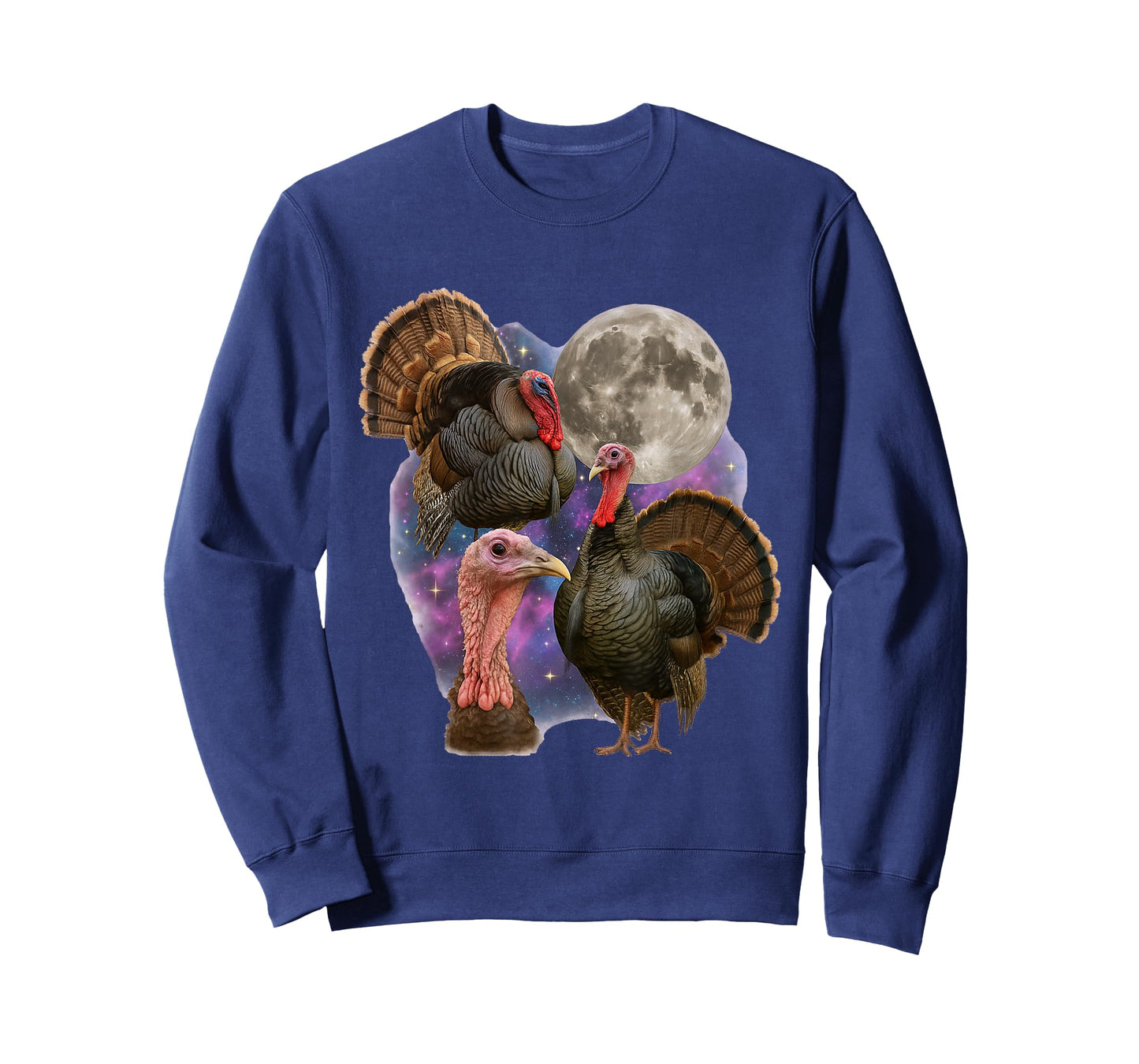 Three Turkey Moon Funny Family Thanksgiving Meme T-Shirt