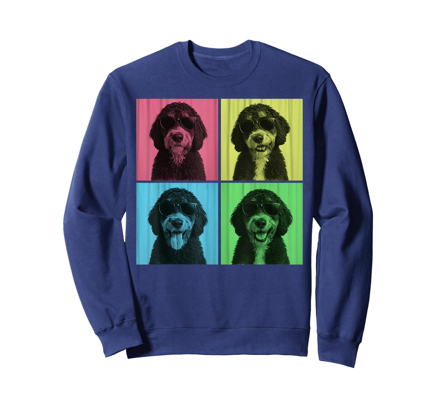 Bernedoodle Pop Art Funny Dog Lover Doodle Dog Photo Booth T-Shirt