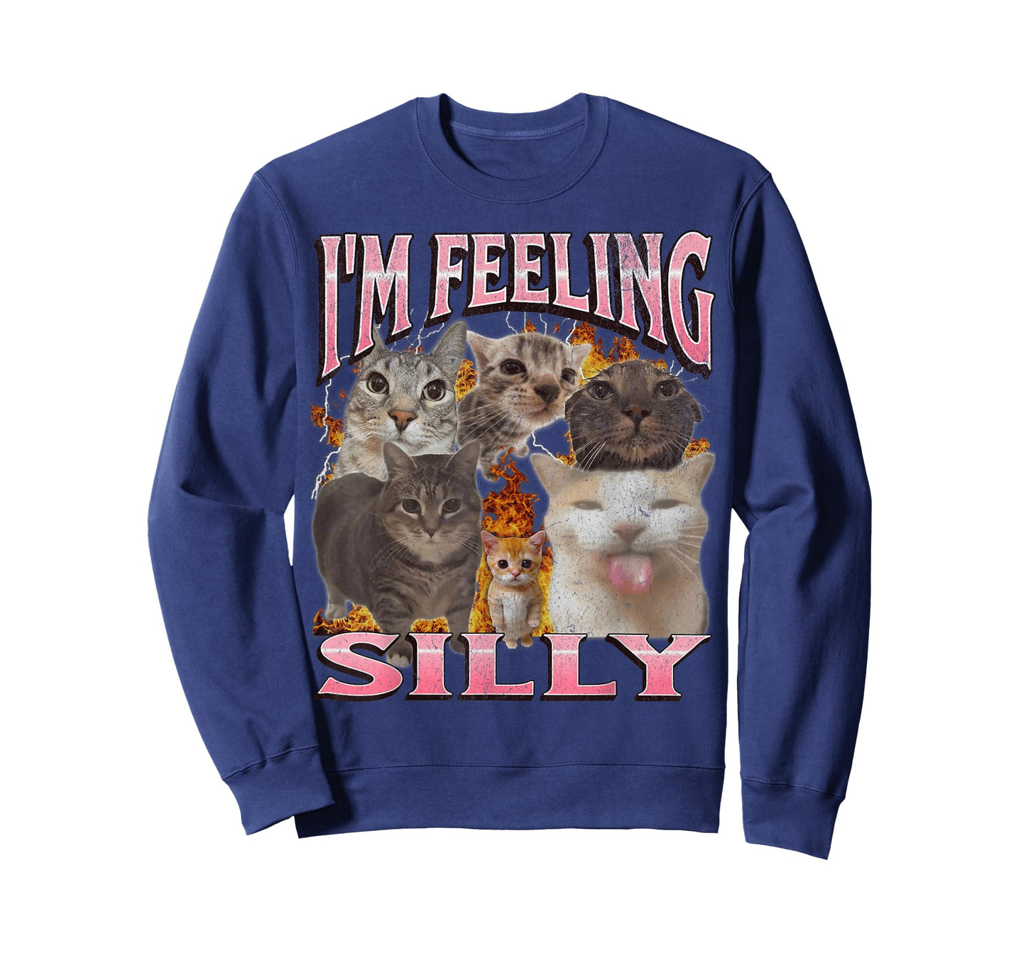 I'm Feeling Silly Funny Cat Meme Bootleg Graphic T-Shirt for Men Women