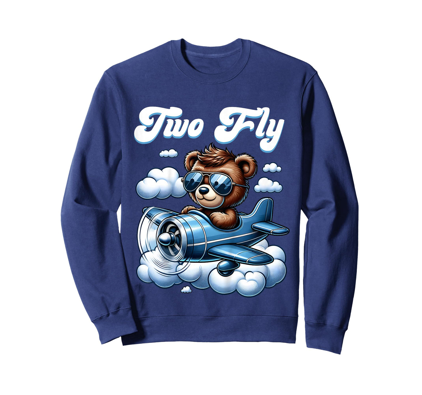 2nd Birthday Airplane Two Plane Teddy Bear Flying Aviation T-Shirt