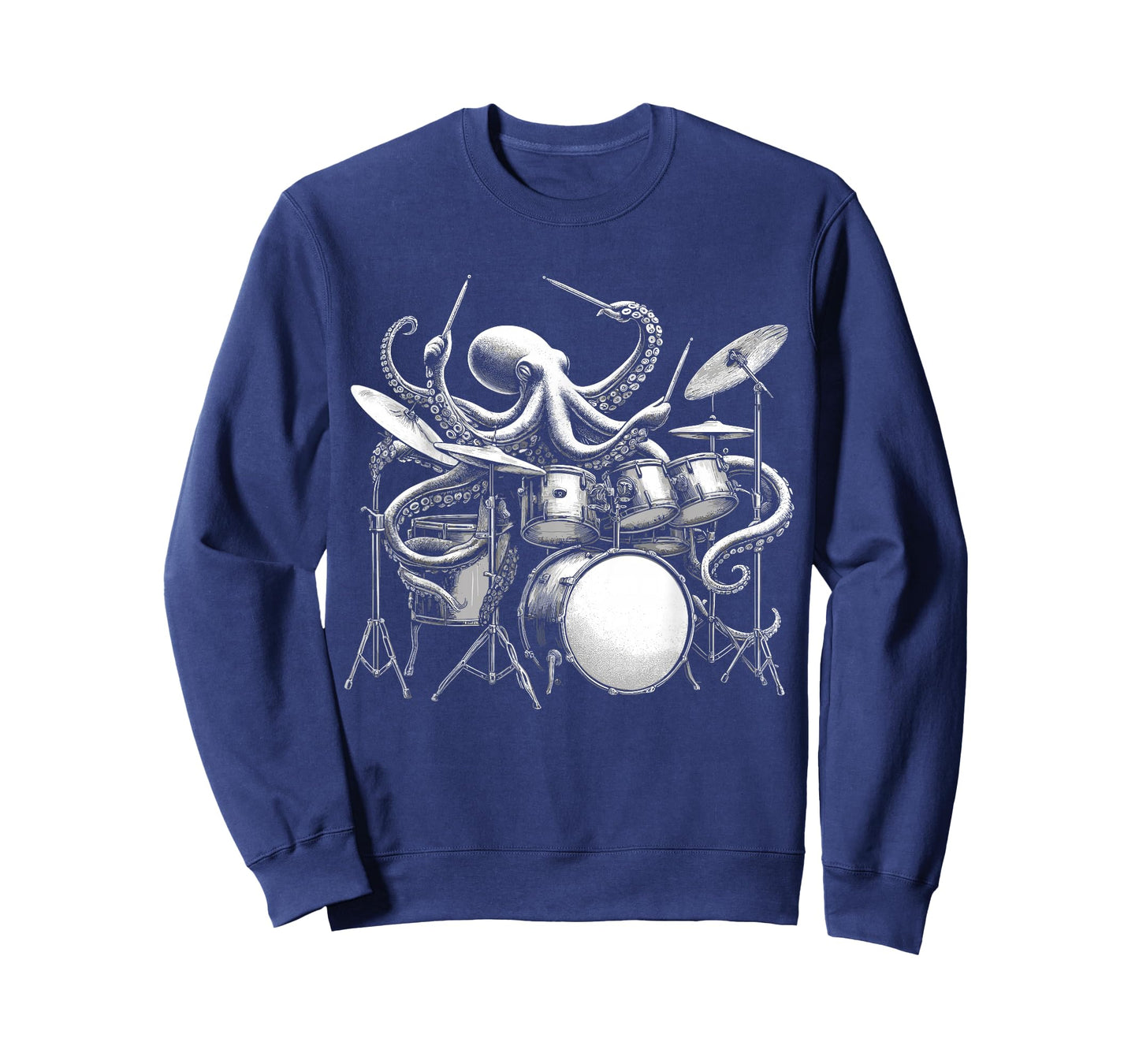 Octopus Playing Drums Retro Drummer T-Shirt