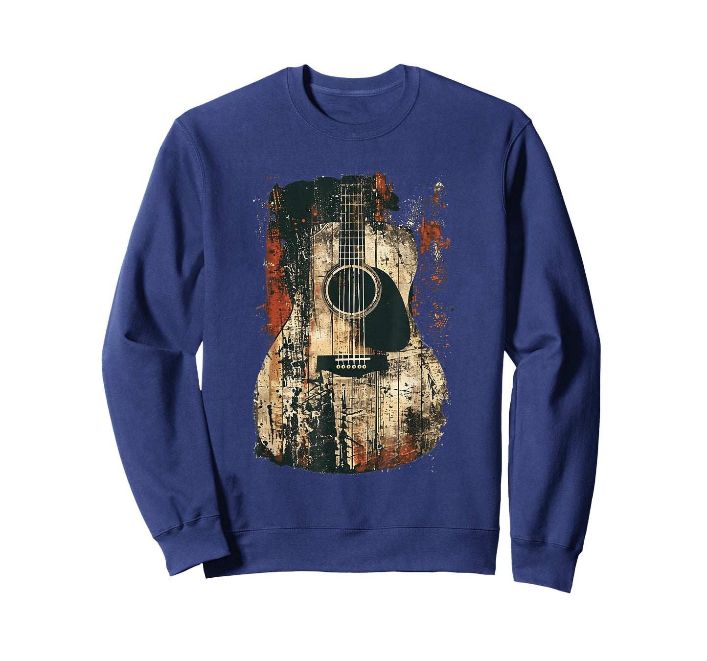 Acoustic Guitar, Vintage, Distressed, Rock & Roll Music T-Shirt