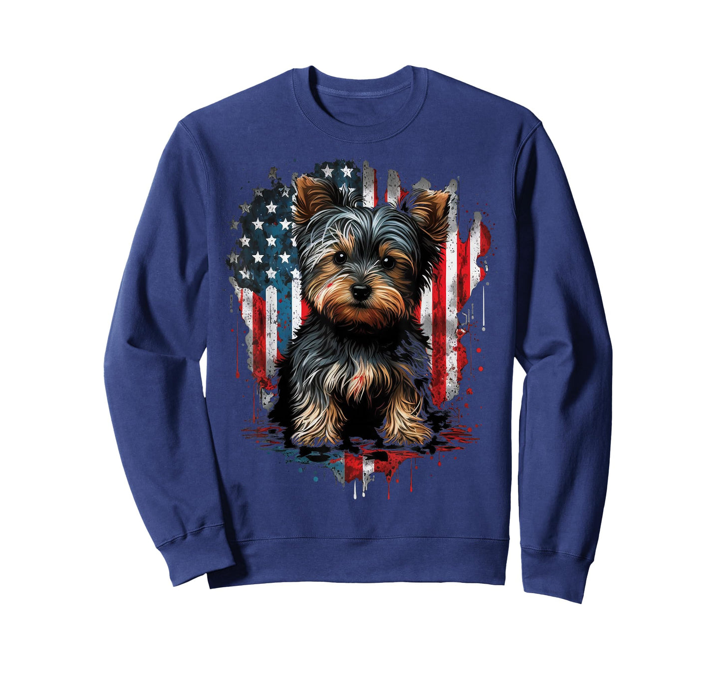 USA 4th of July Patriotic American Yorkshire Terrier T-Shirt