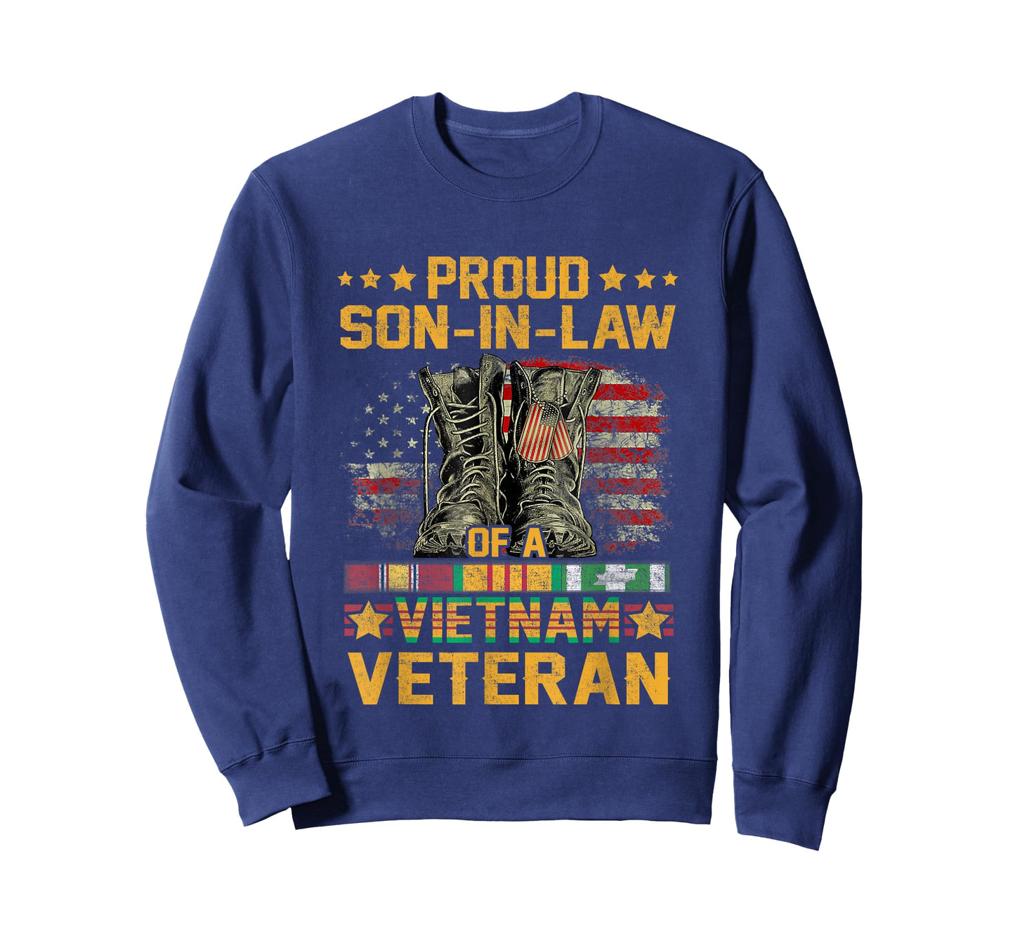 Proud Son-In-Law Of A Vietnam Veteran Flag American USA T-Shirt